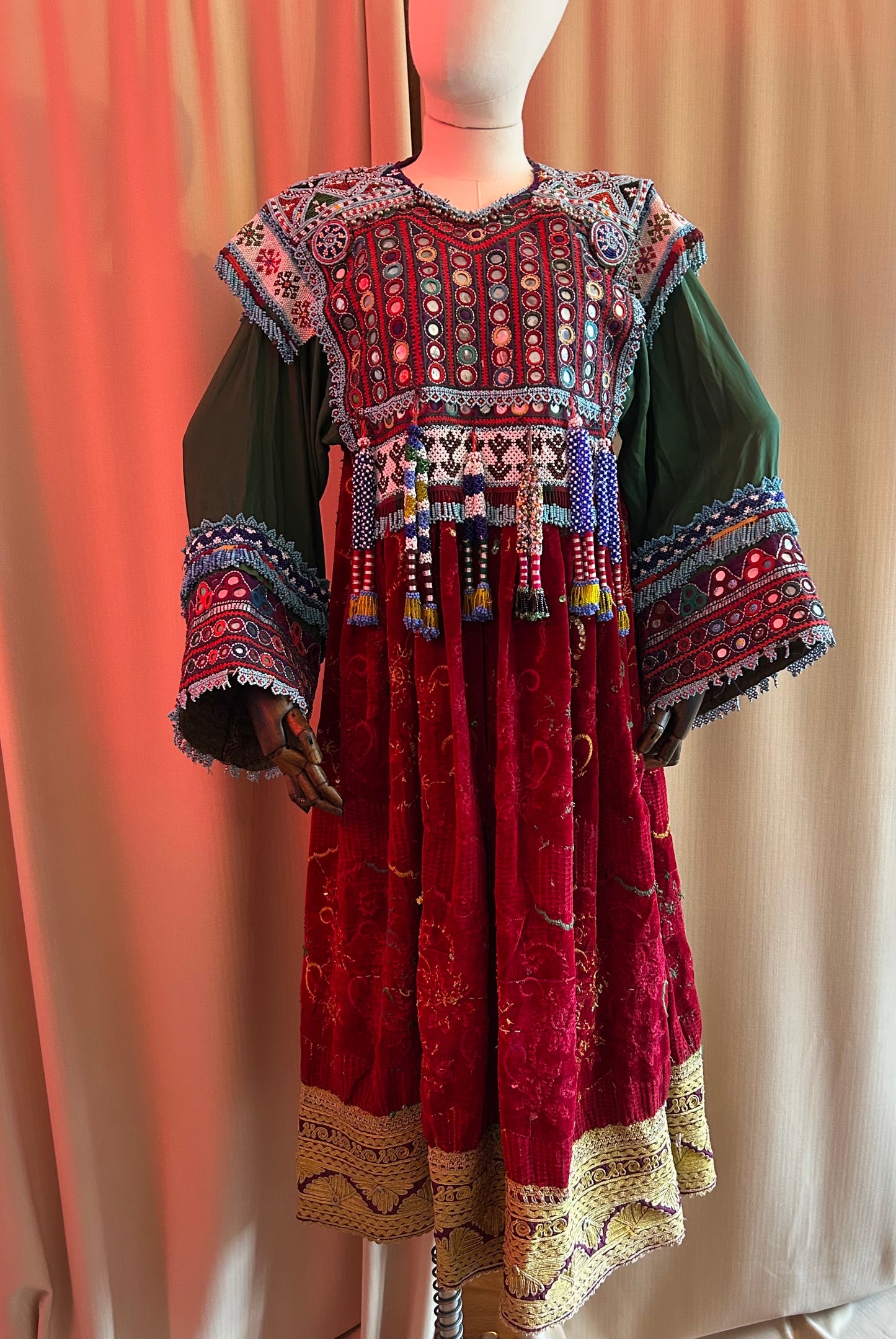 Antique Embroidered Kuchi Dress