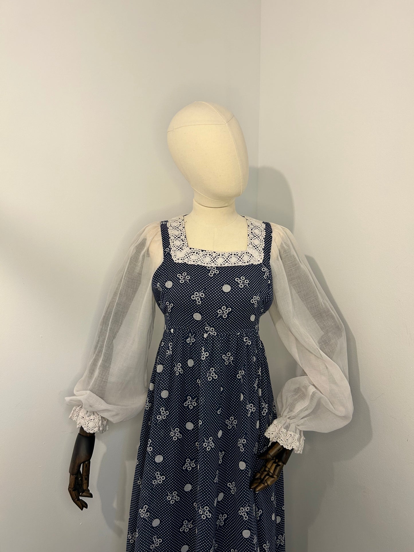 Blue Printed Prairie dress