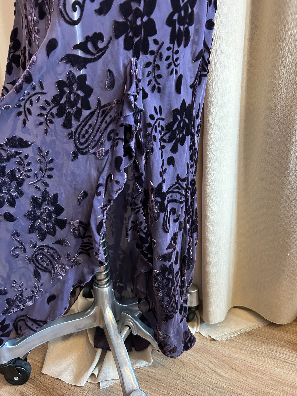 90s Devoré Bias Cut Gown