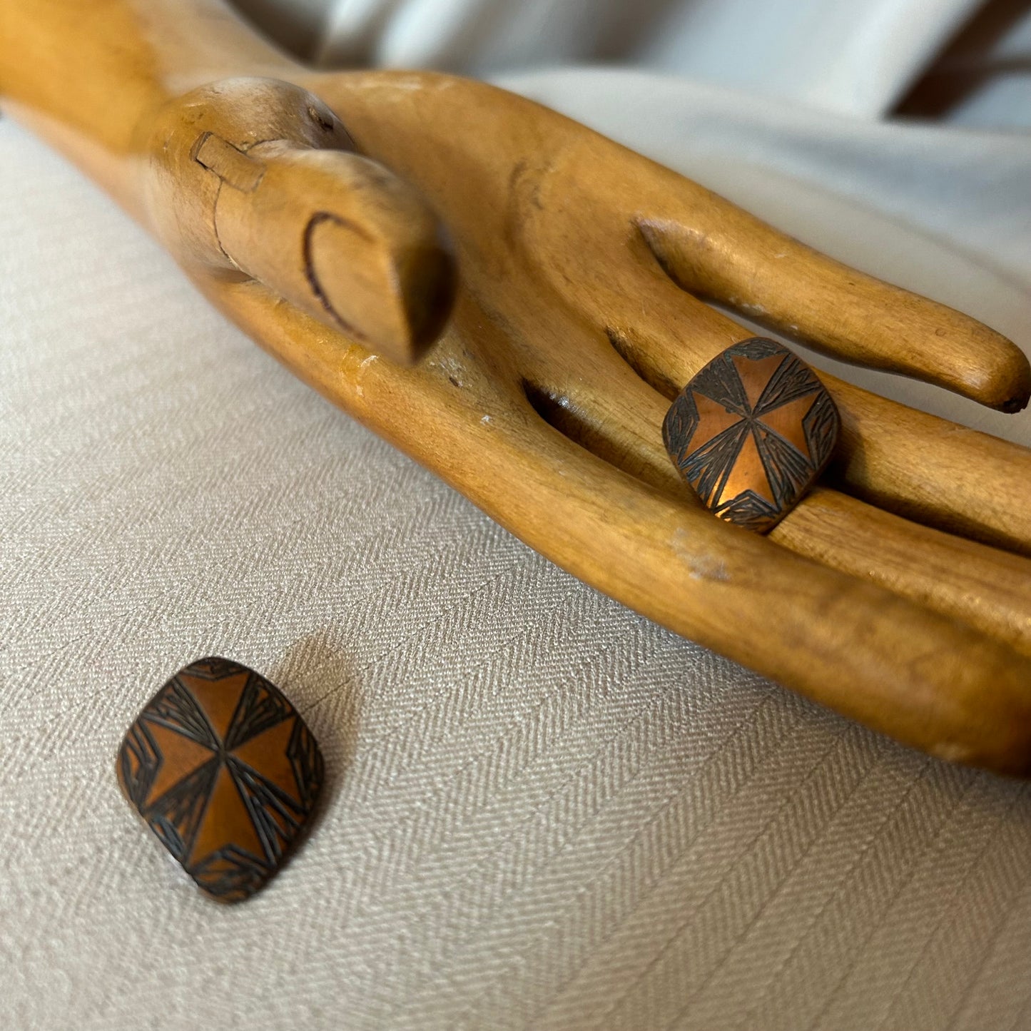 Copper Maltese Cross Clip Ons