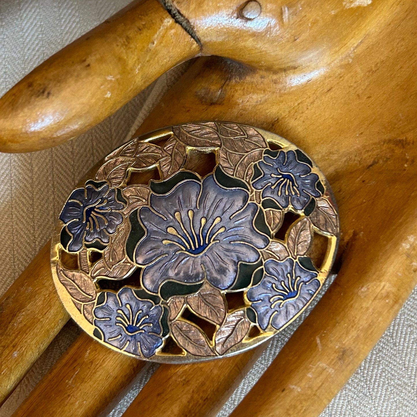 Cloisonné Enamel Brooch