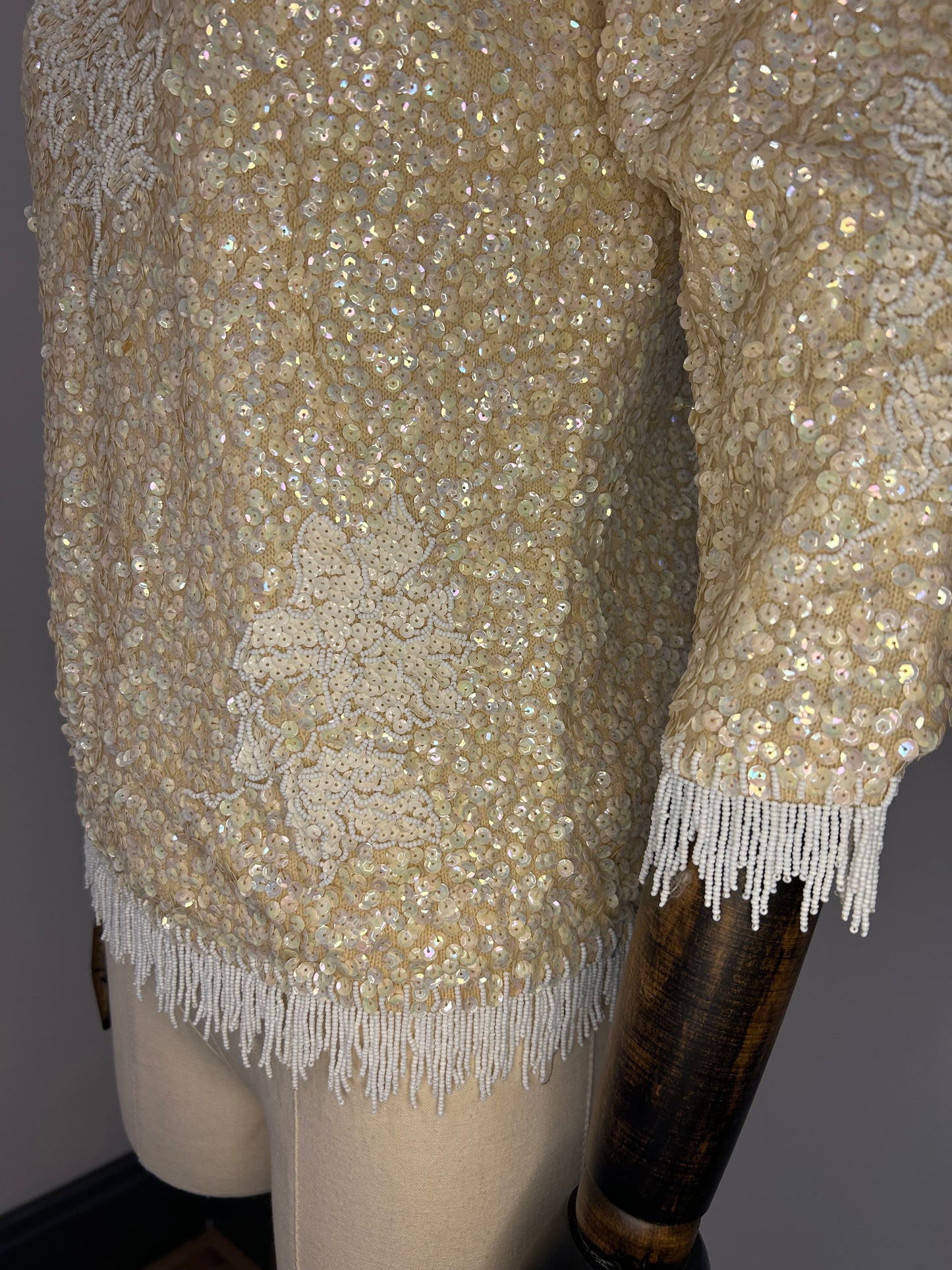 Cream Sequin jumper