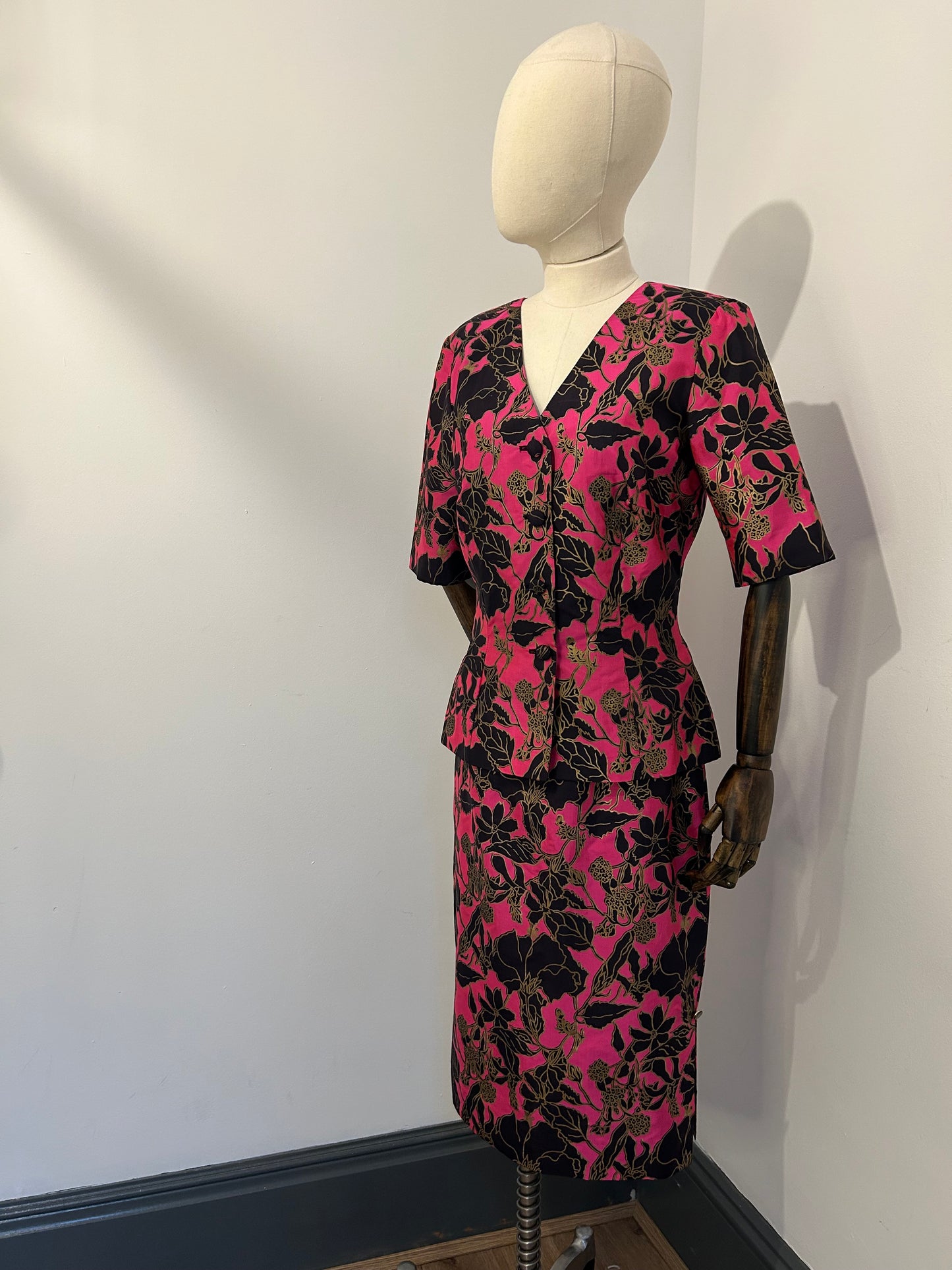 Hot Pink Floral Two Piece