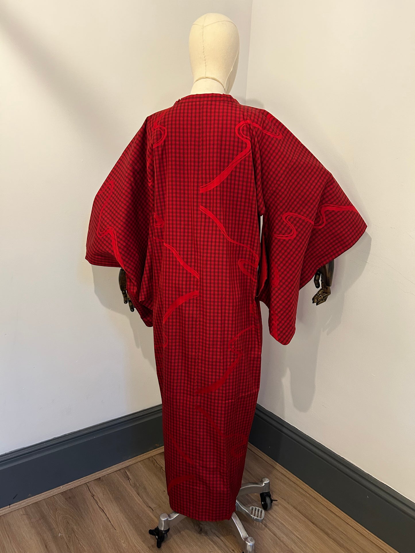 Red Checkered Kimono