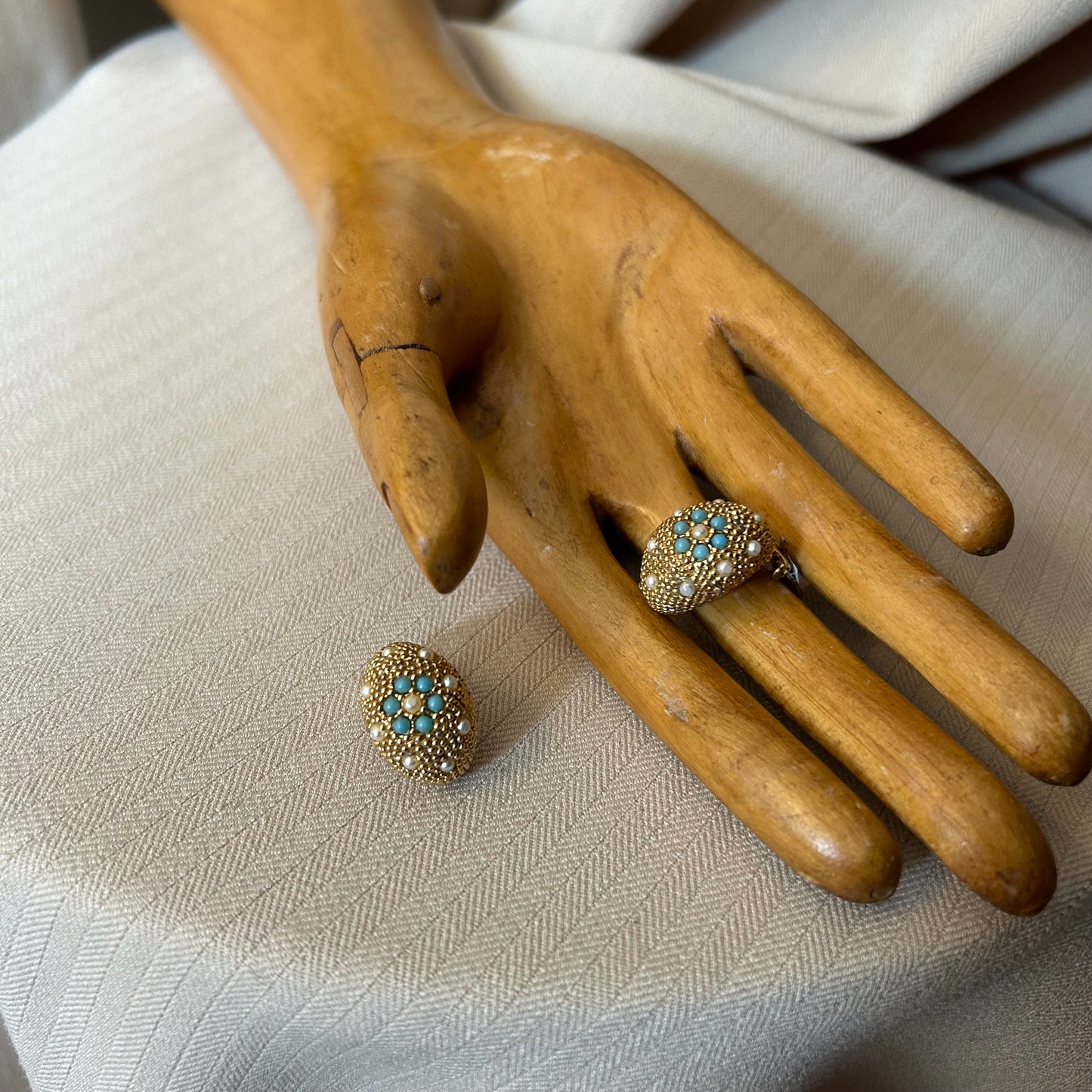 Turquoise Bulbous Clip On