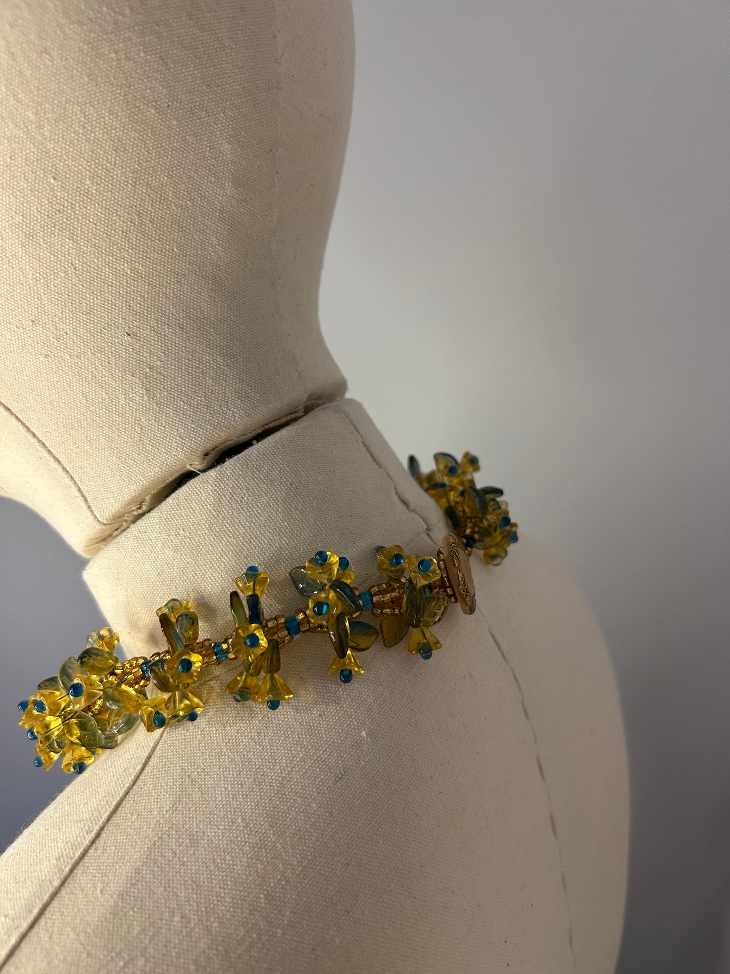 Yellow Beaded Necklace