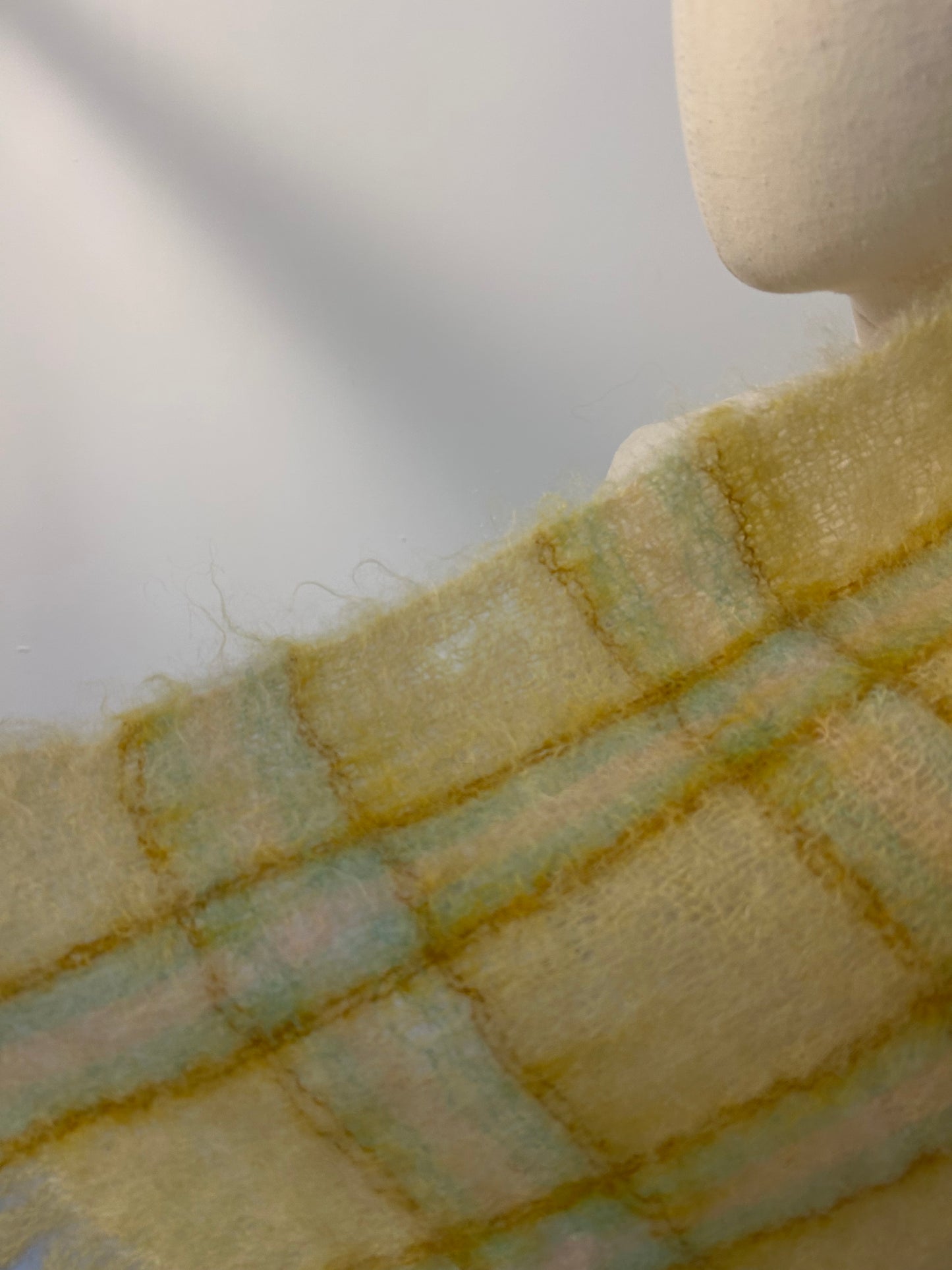 Acidic Mohair Check Scarf