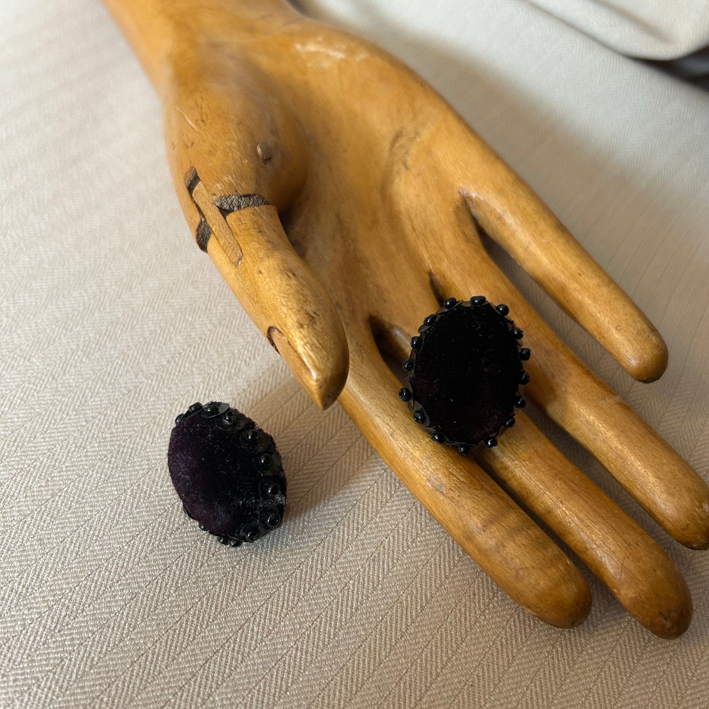 Black Velvet Clip On