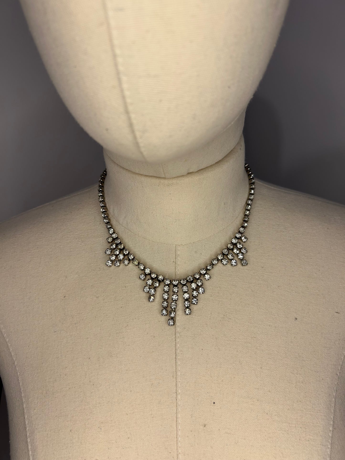 Gold Tone and Rhinestone Necklace