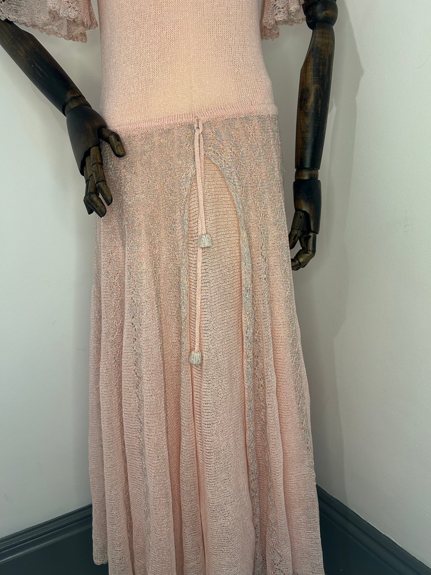 Baby Pink Metalic Dress