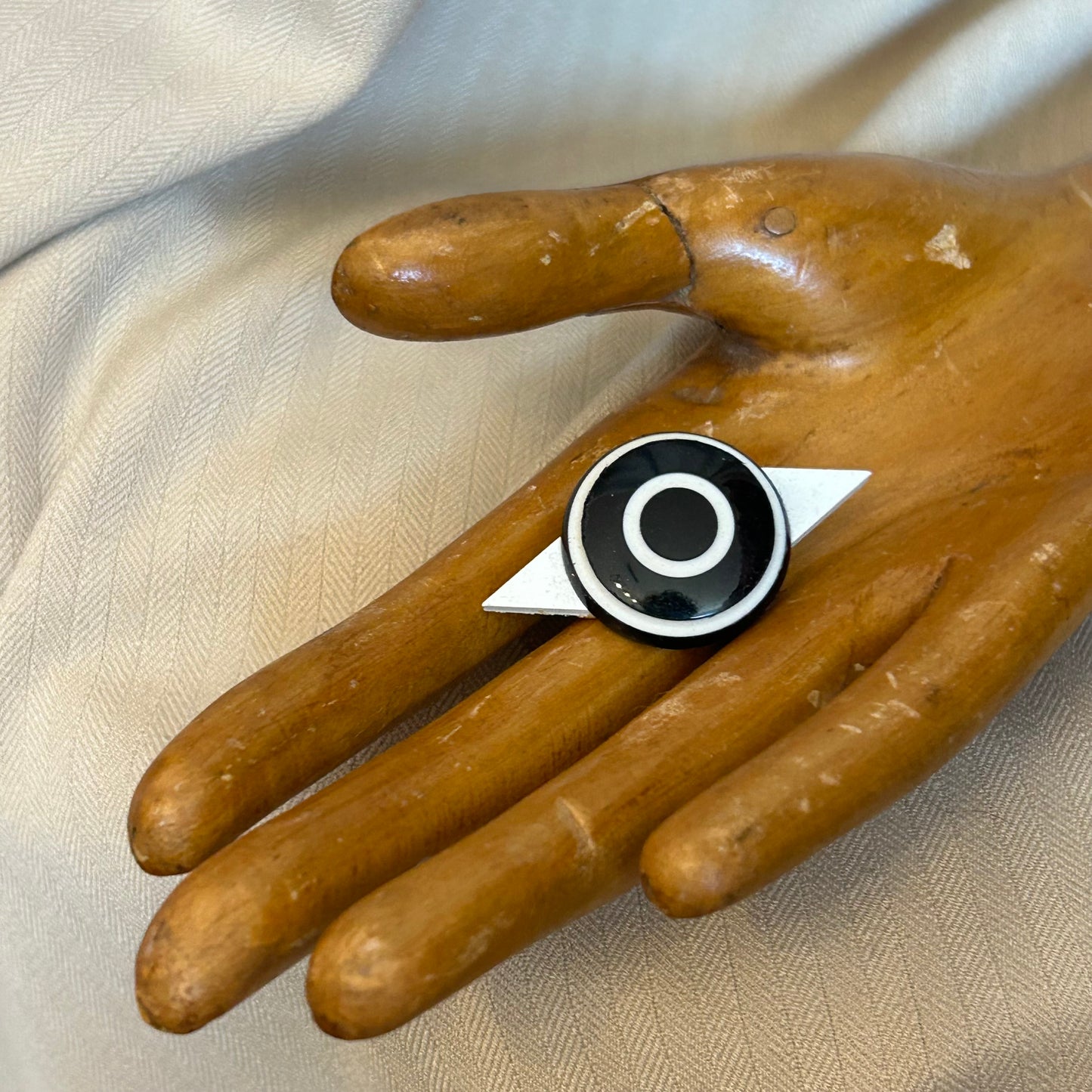 Black and White Brooch