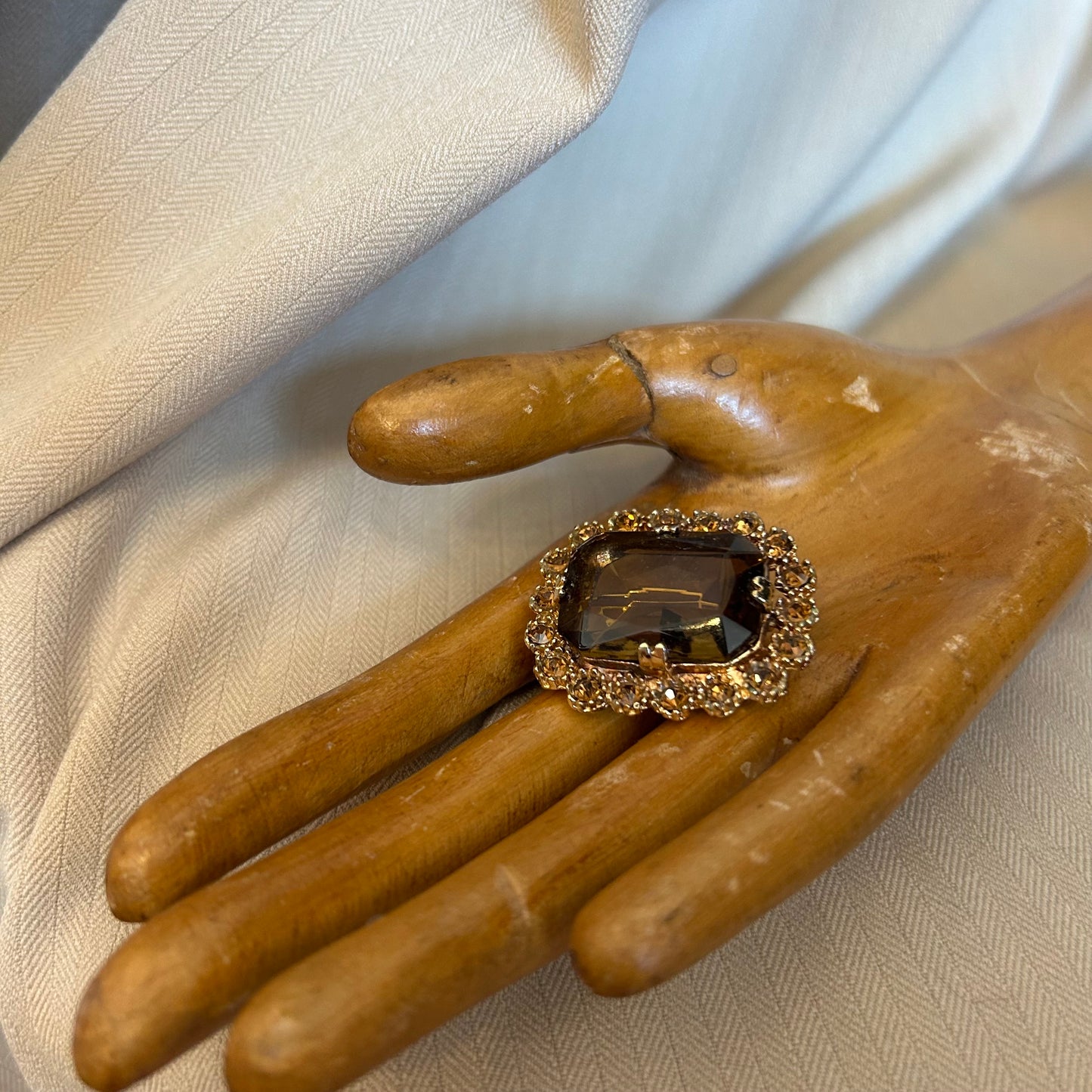 Brown Jewel Brooch