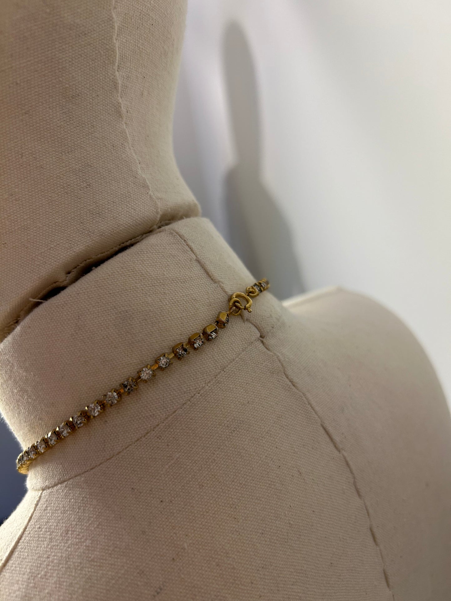 Blue and Gold Diamanté necklace