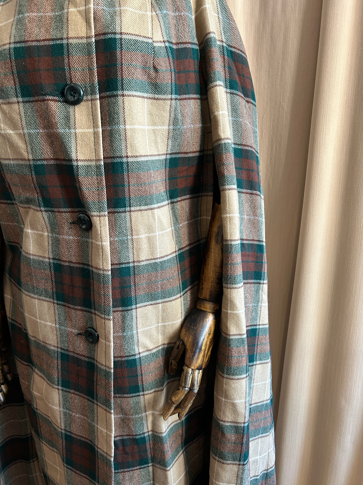 Wool Check Cape