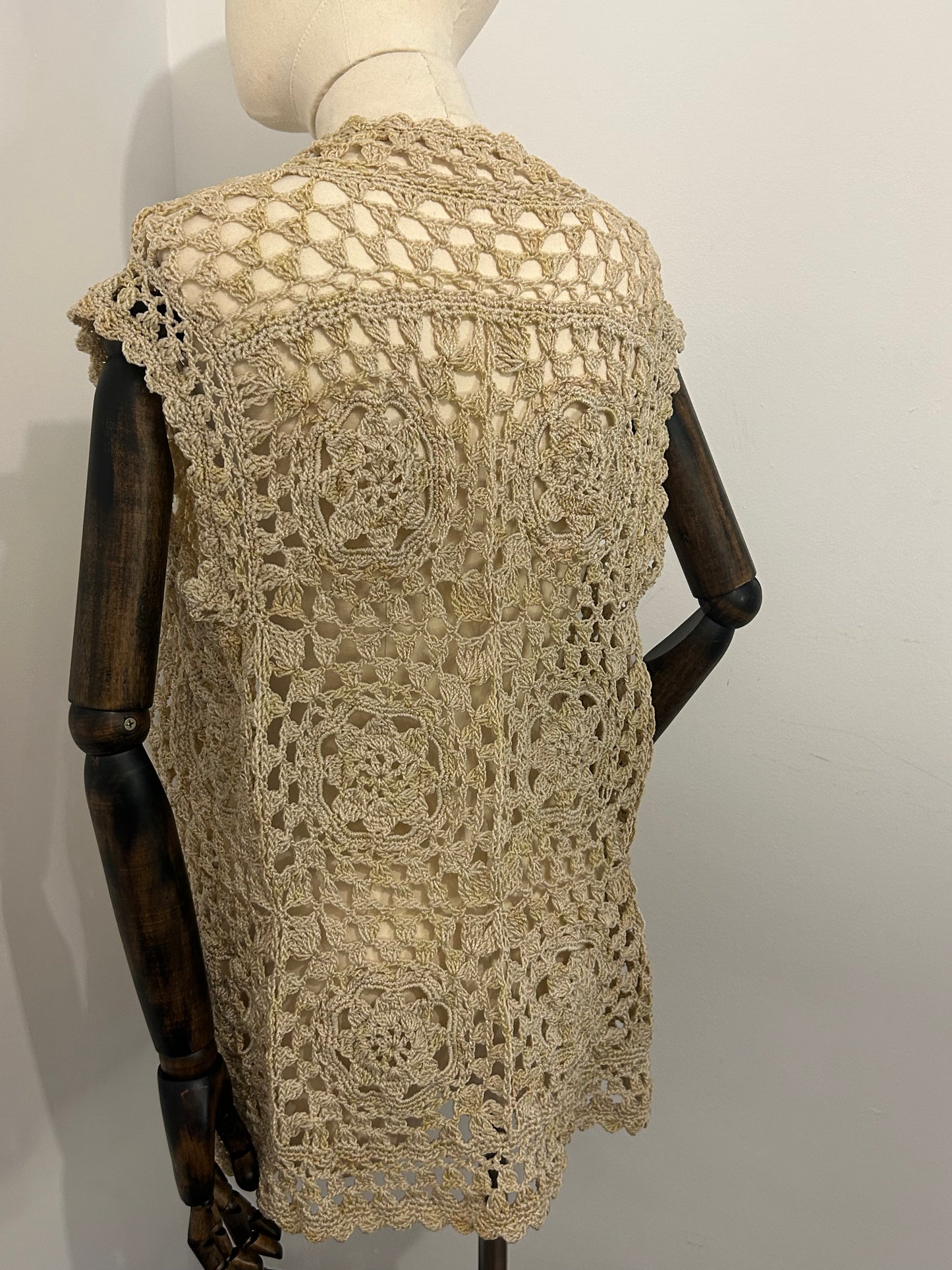 Neutral Crochet Cardigan Tank