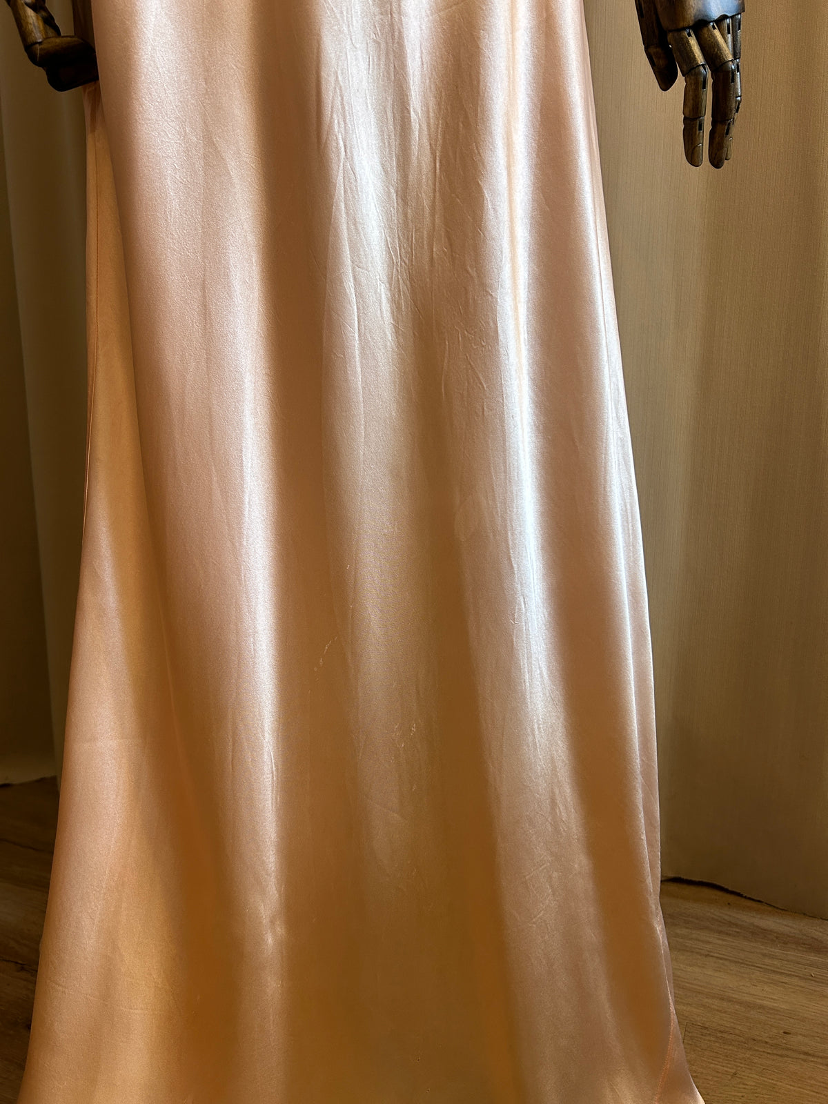 Pink Bias Cut Satin Slip