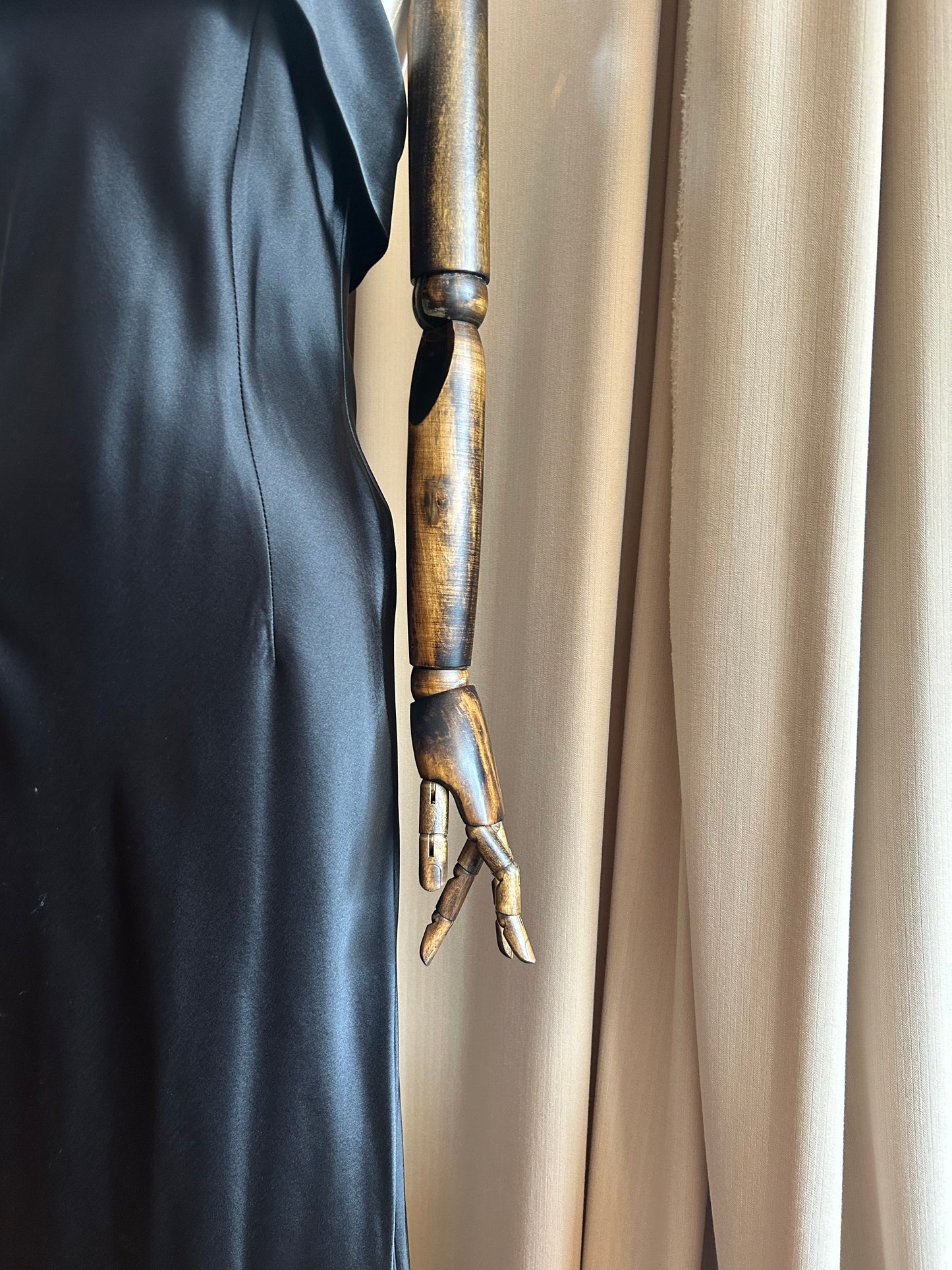 Black Satin Gown