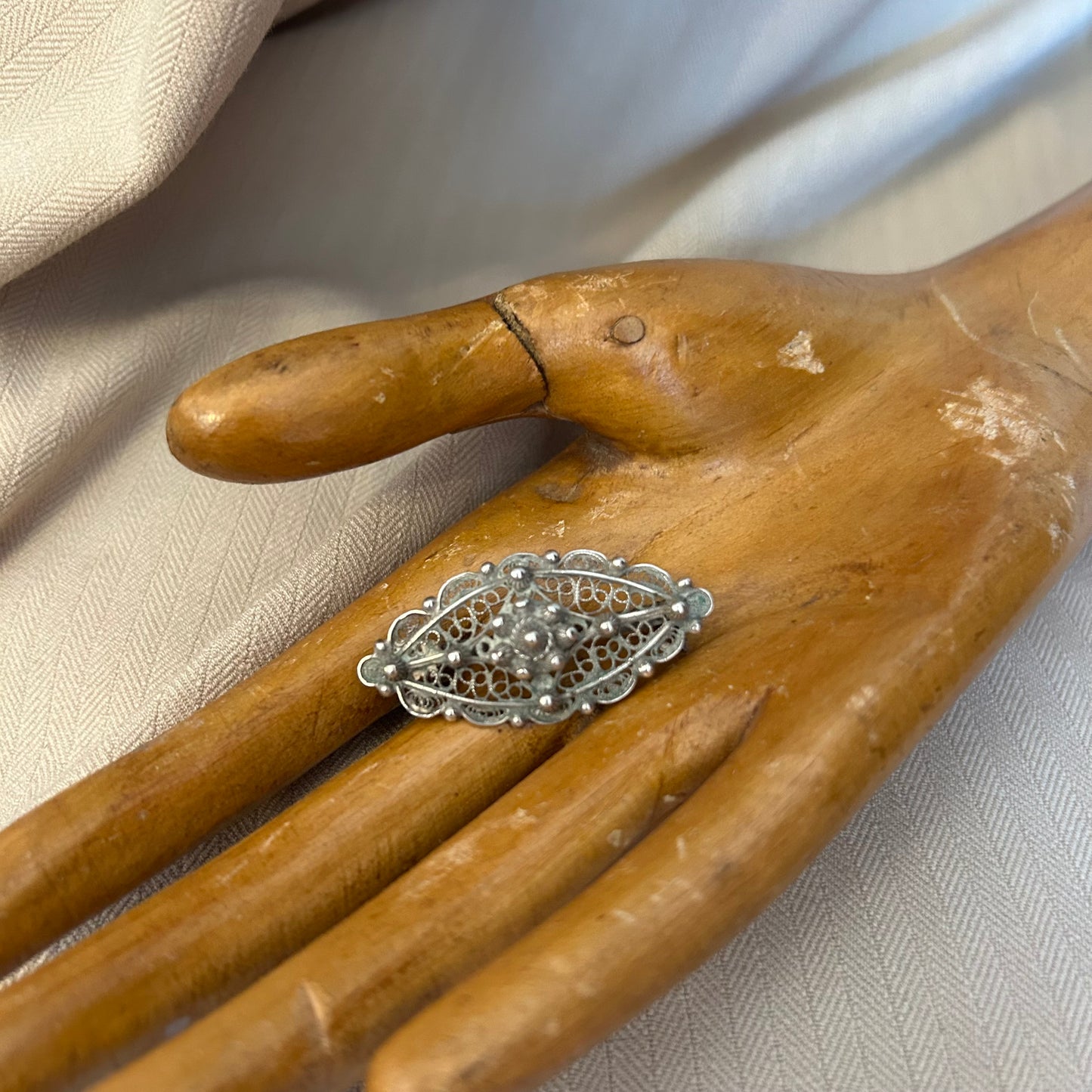 Silver Filigree Brooch