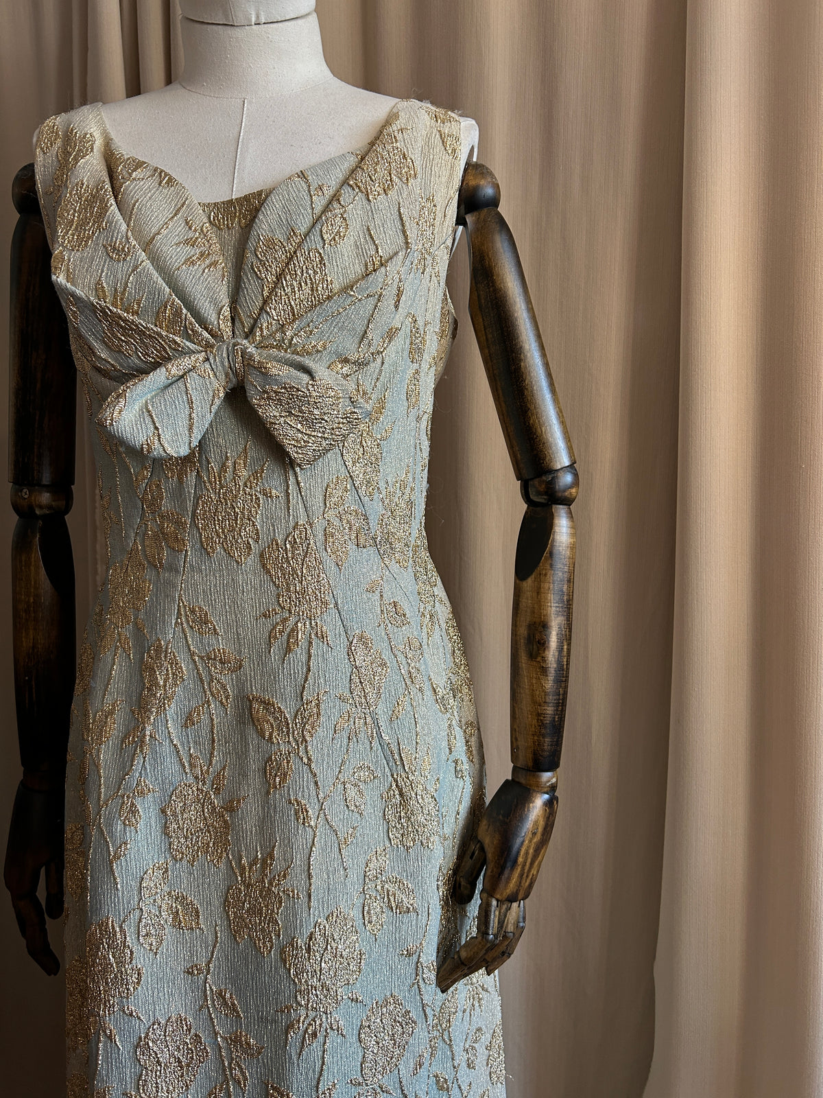 Seafoam Lurex Gown