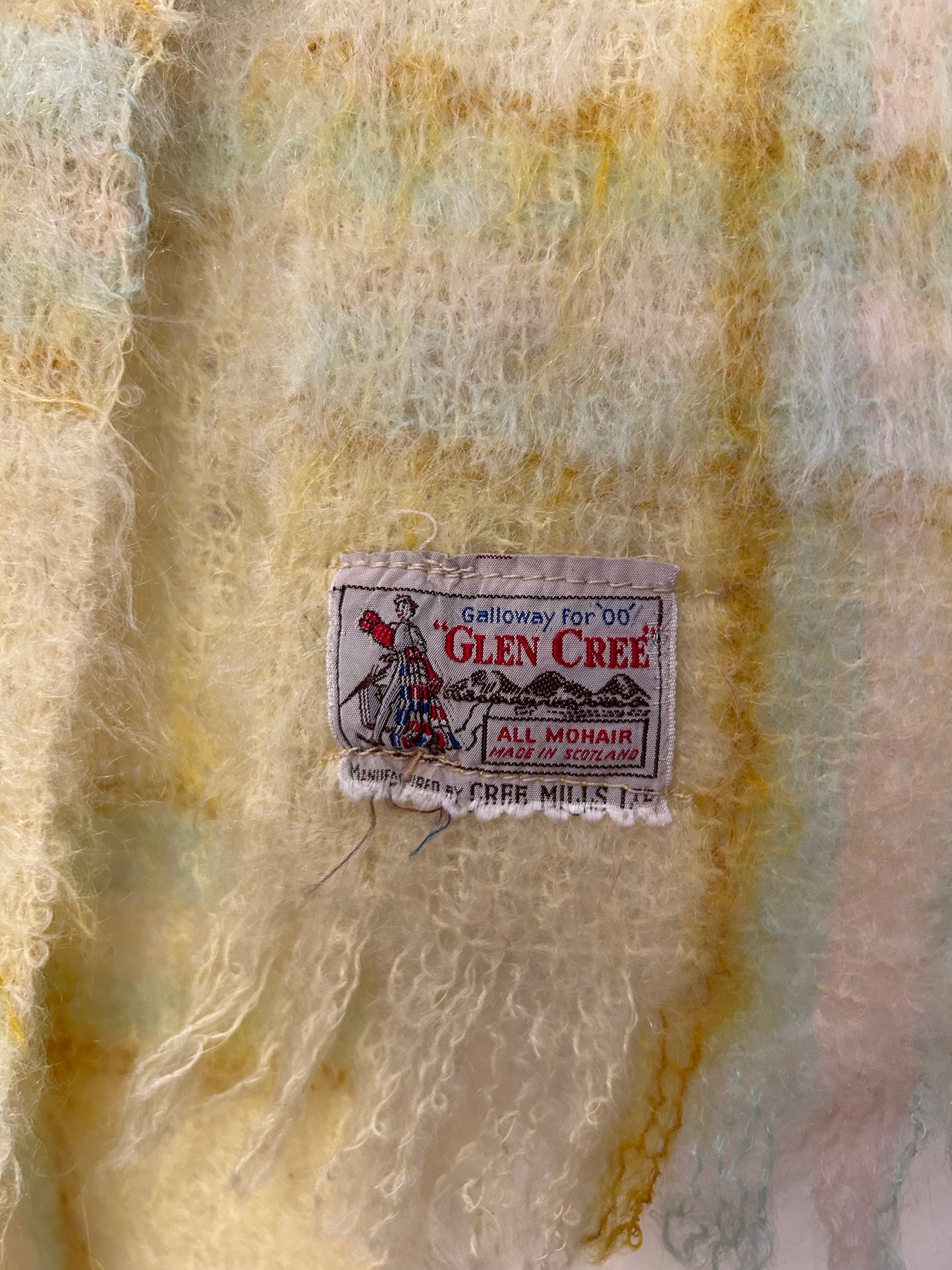 Acidic Mohair Check Scarf