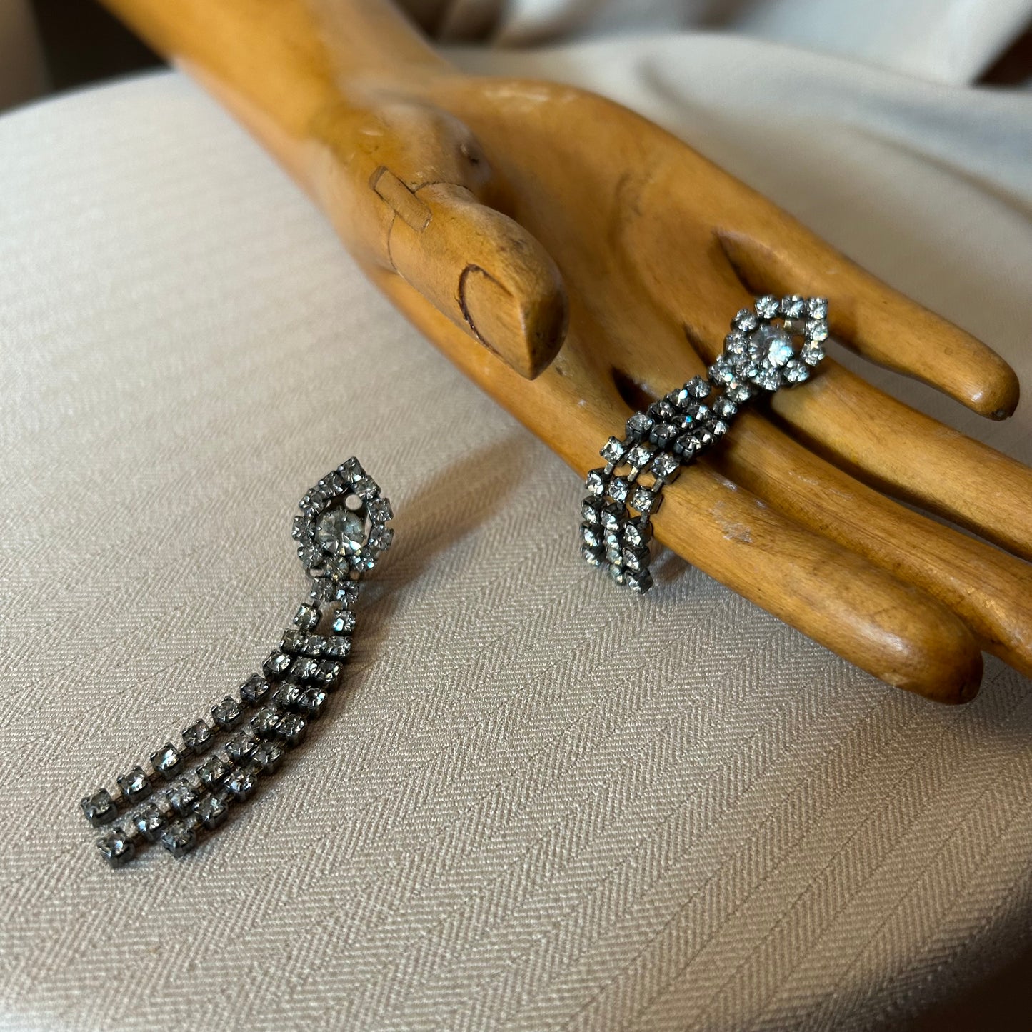Rhinestone Drop Clip Ons