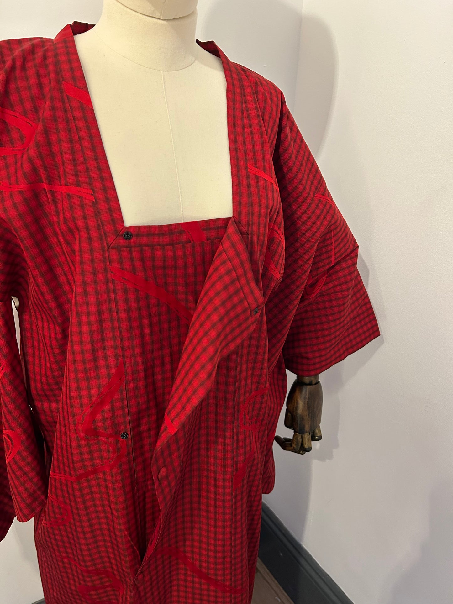 Red Checkered Kimono