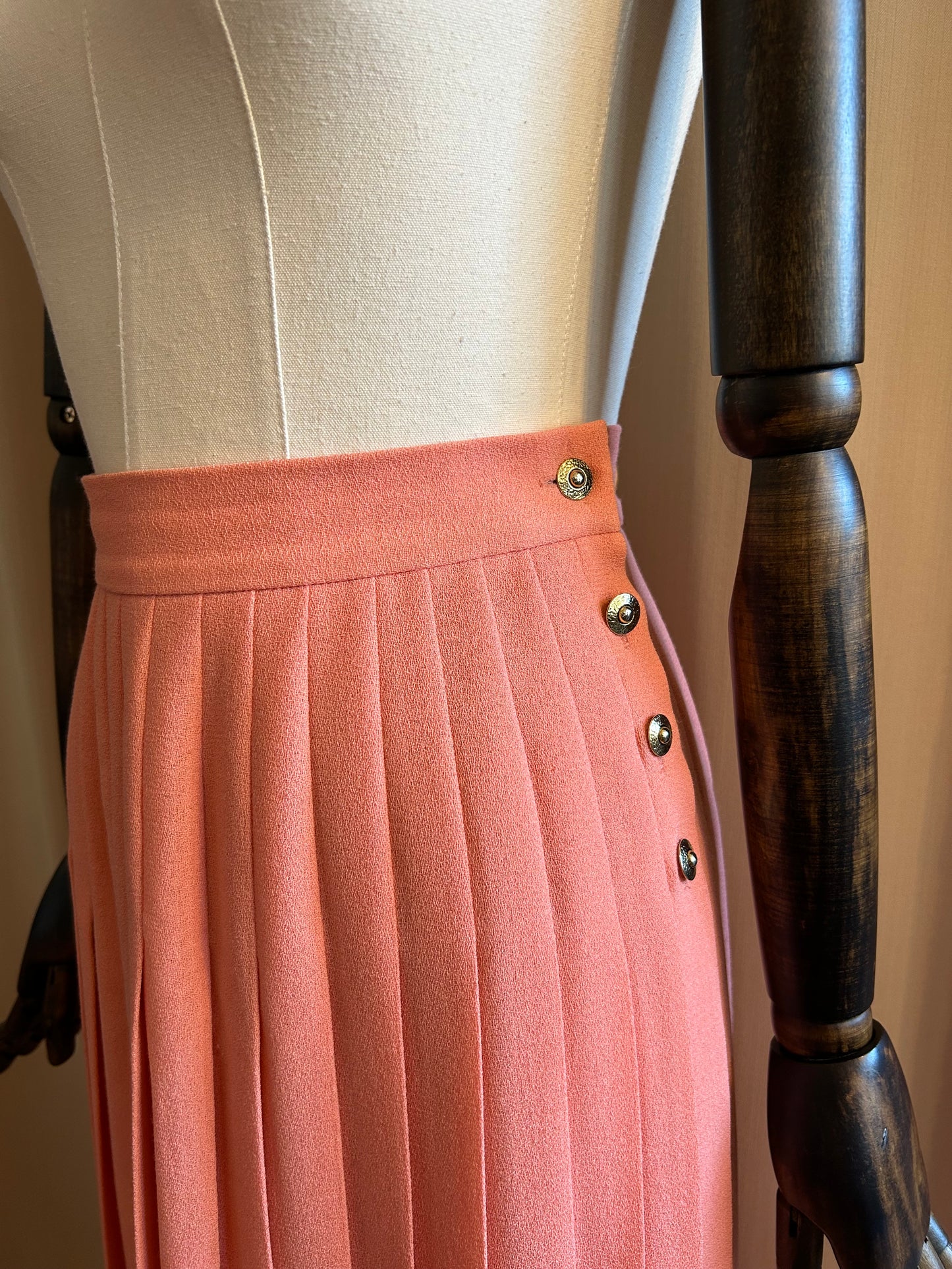 Jaeger Wool Pleat Skirt