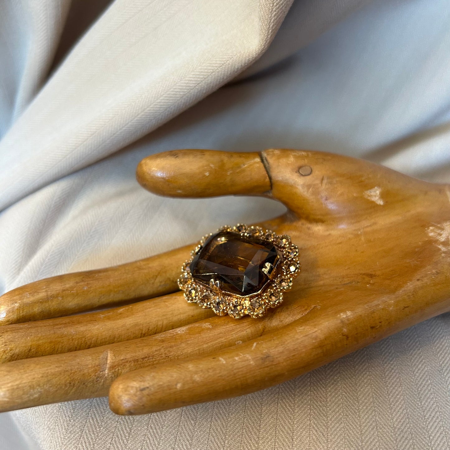 Brown Jewel Brooch