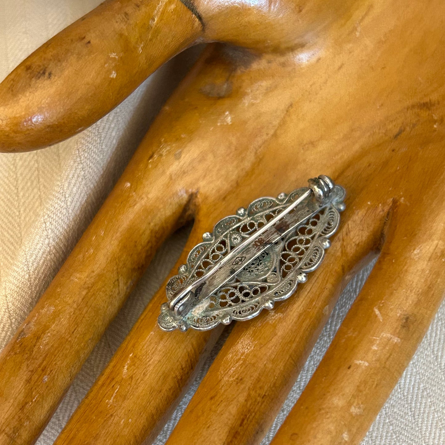 Silver Filigree Brooch