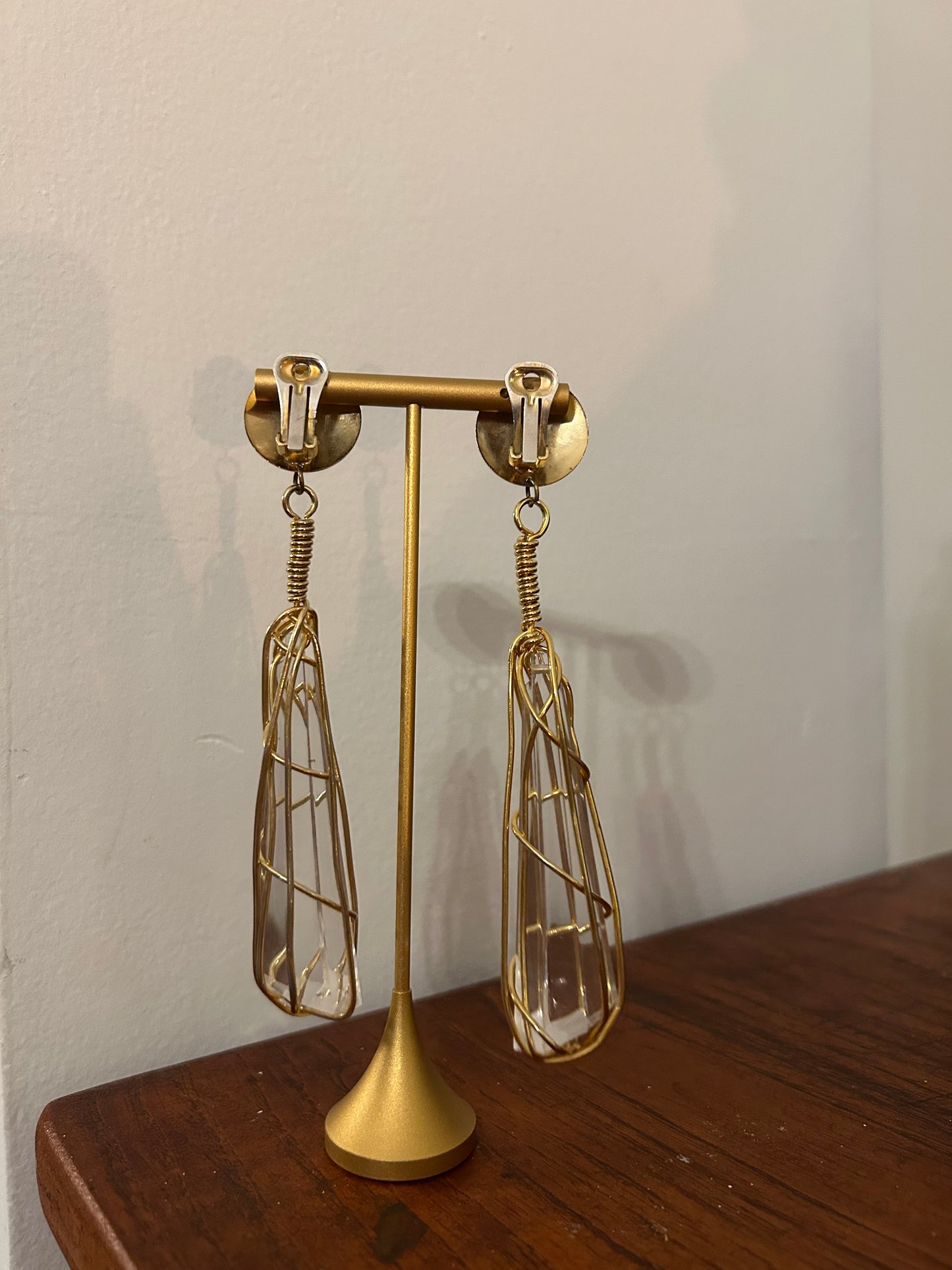 Statement Lucite Clip On Earrings