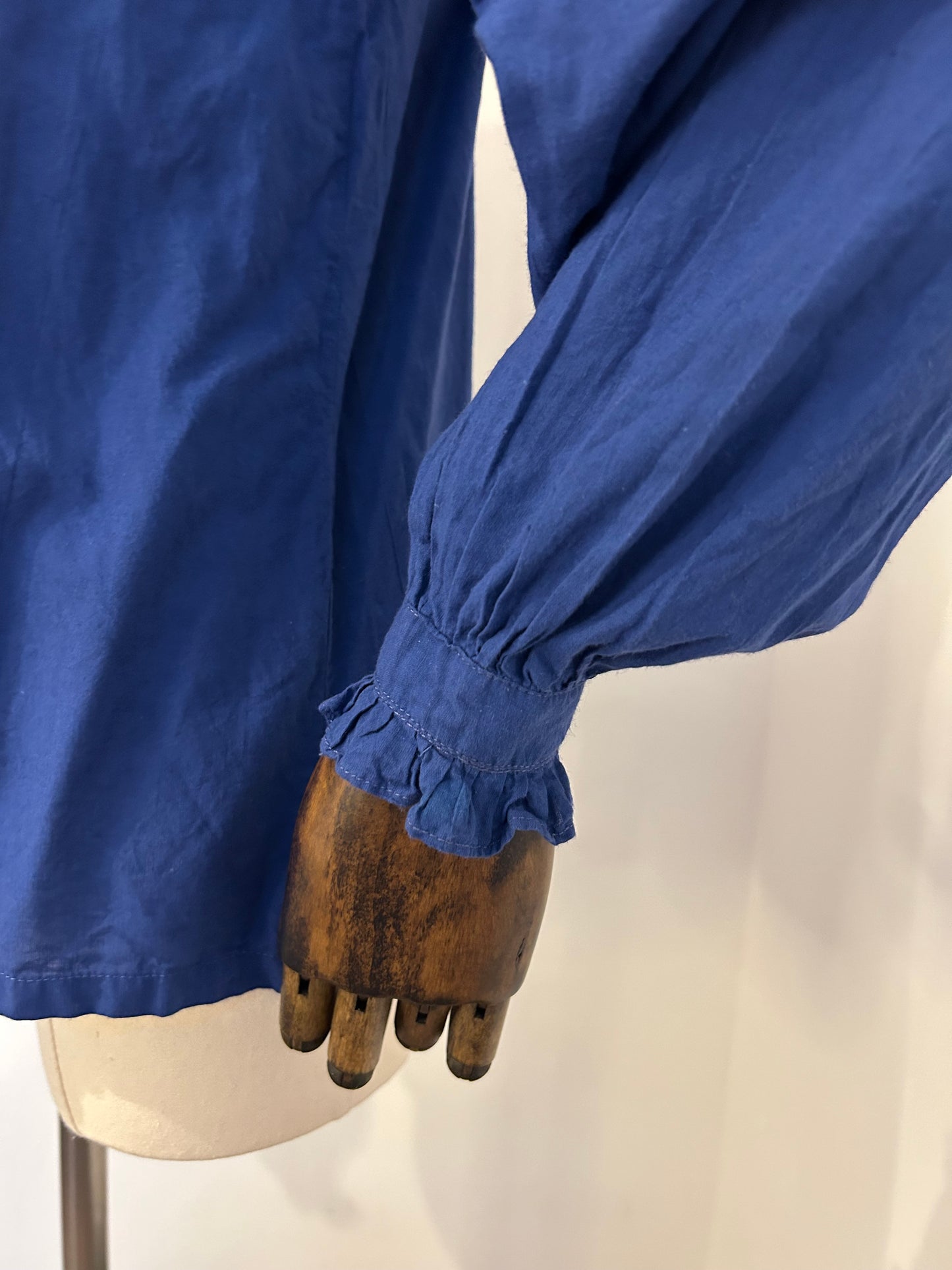 Blue Cotton Prairie Blouse