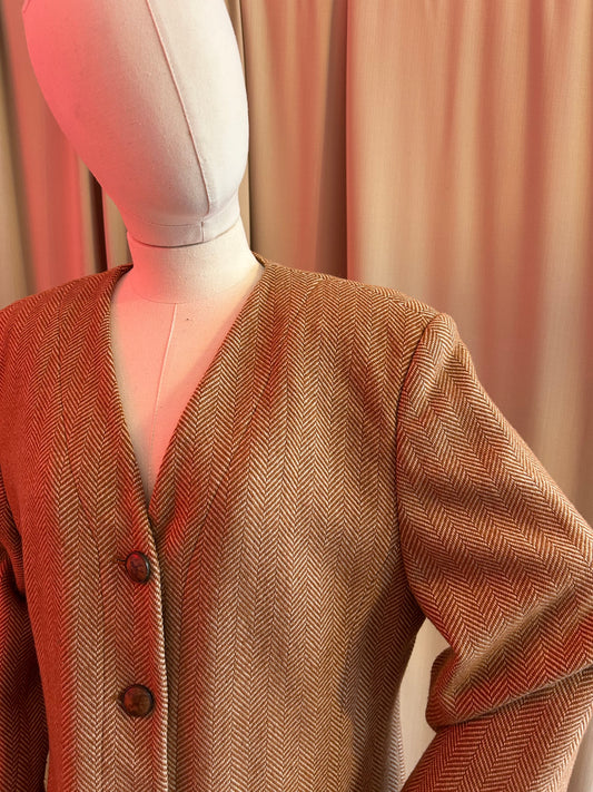 Relaxed Collarless Blazer