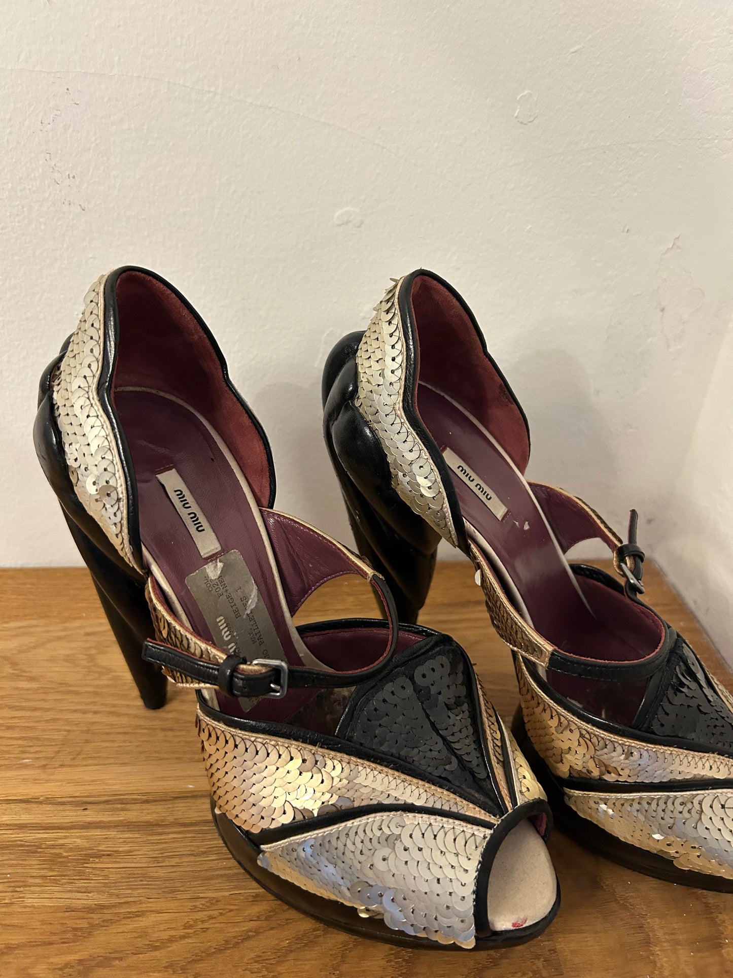 Miu Miu Sequin Platforms
