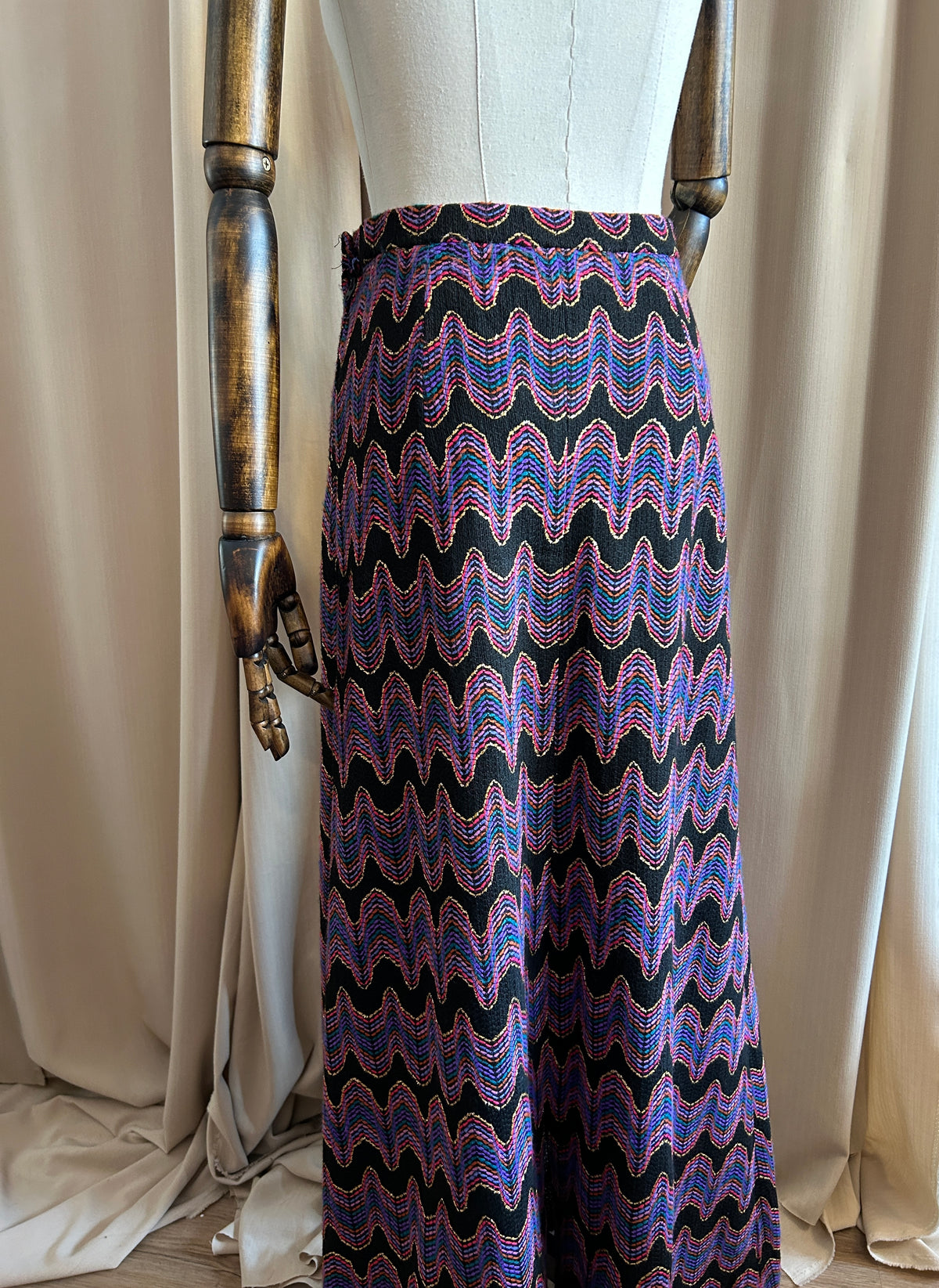 70s Woven Maxi Skirt