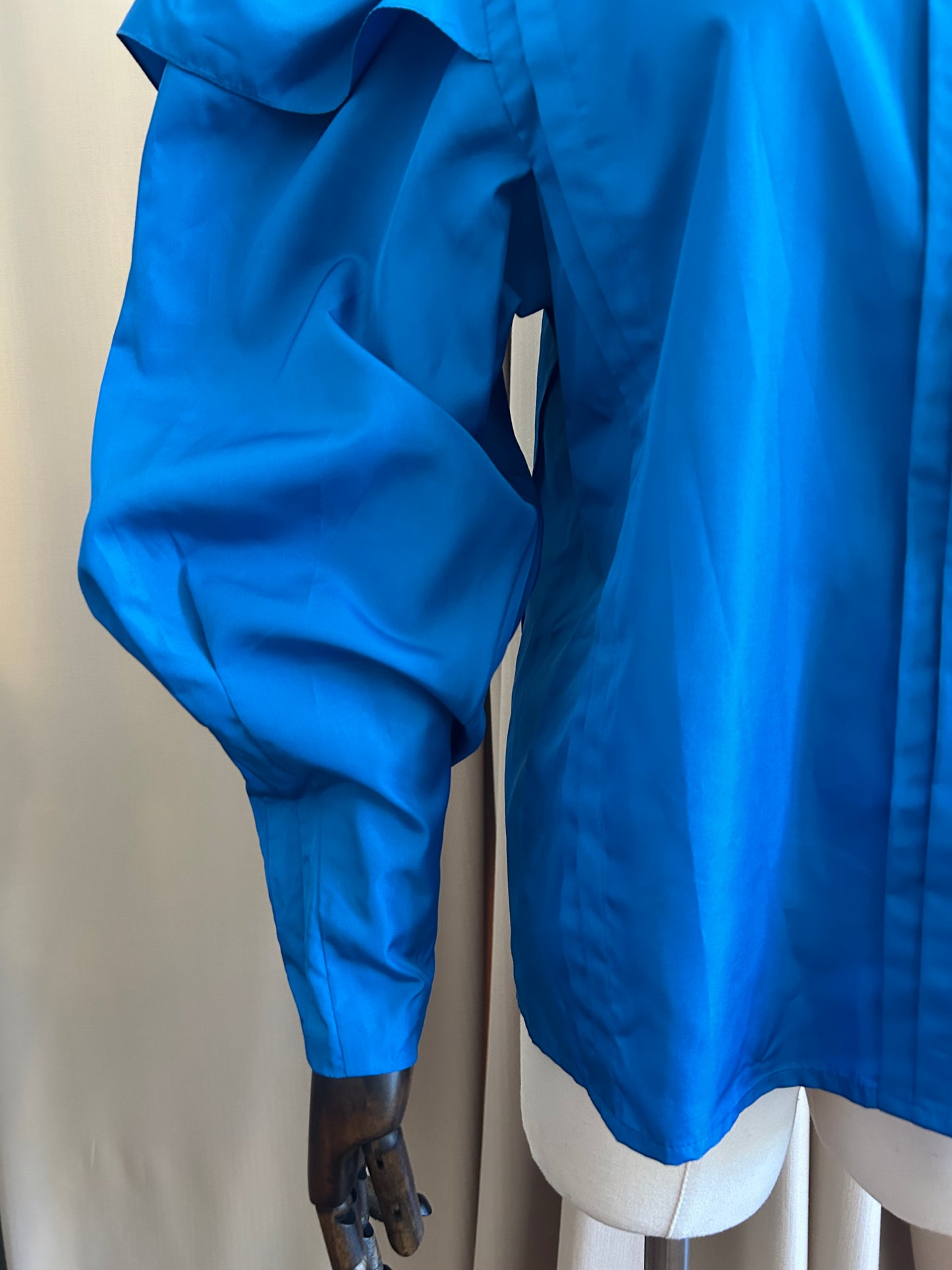 Electric Blue Balloon Sleeve Blouse