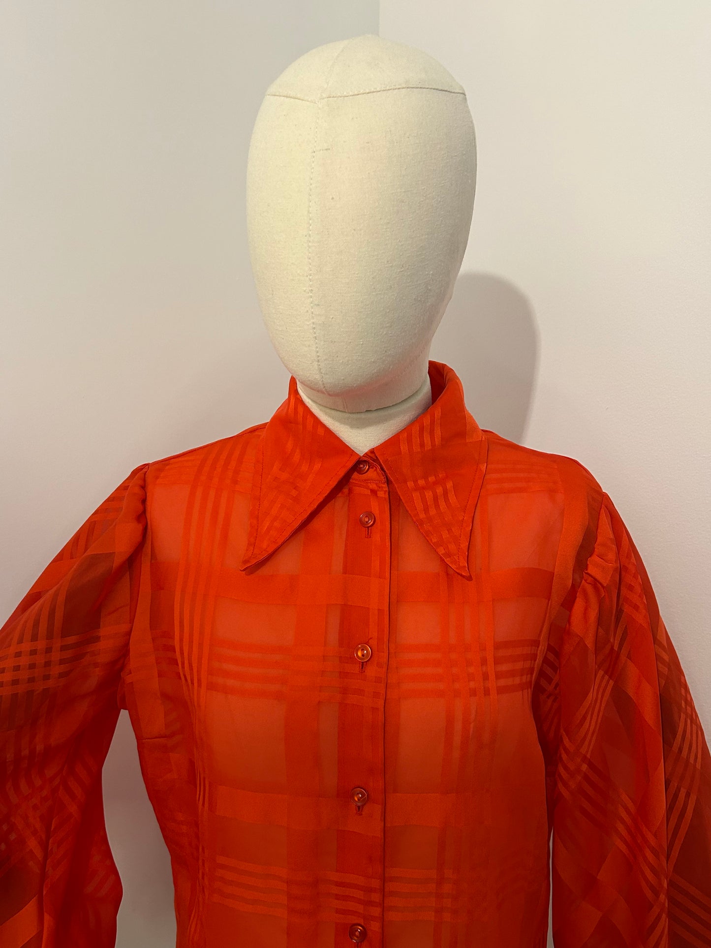 Balloon Sleeve Tomato Blouse