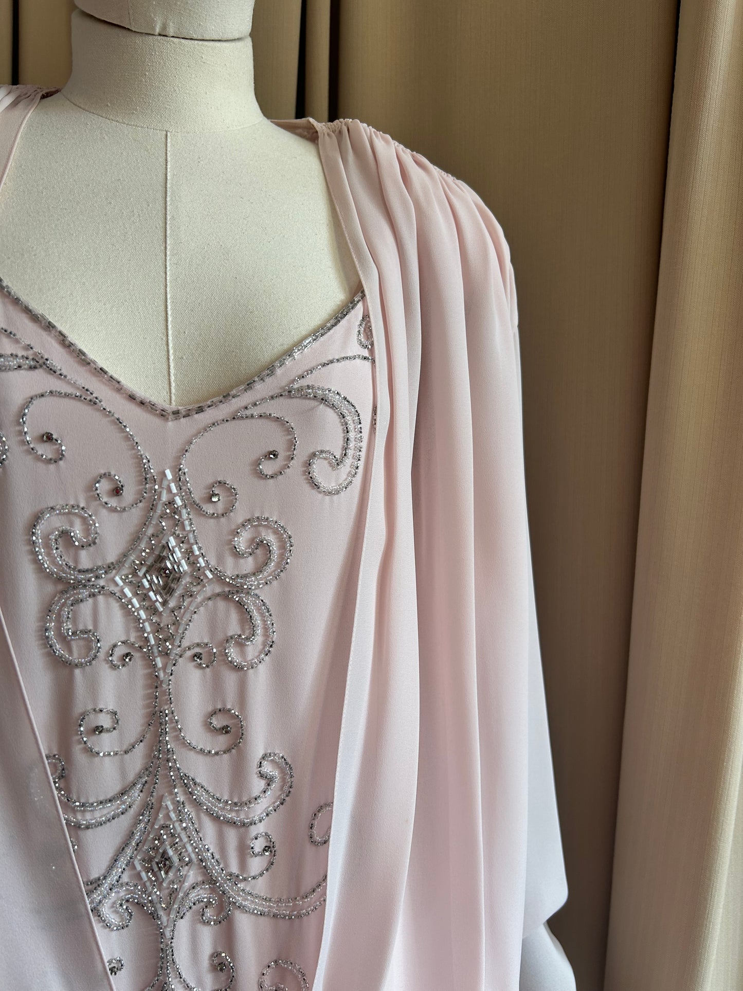 Dusty Pink Beaded Gown
