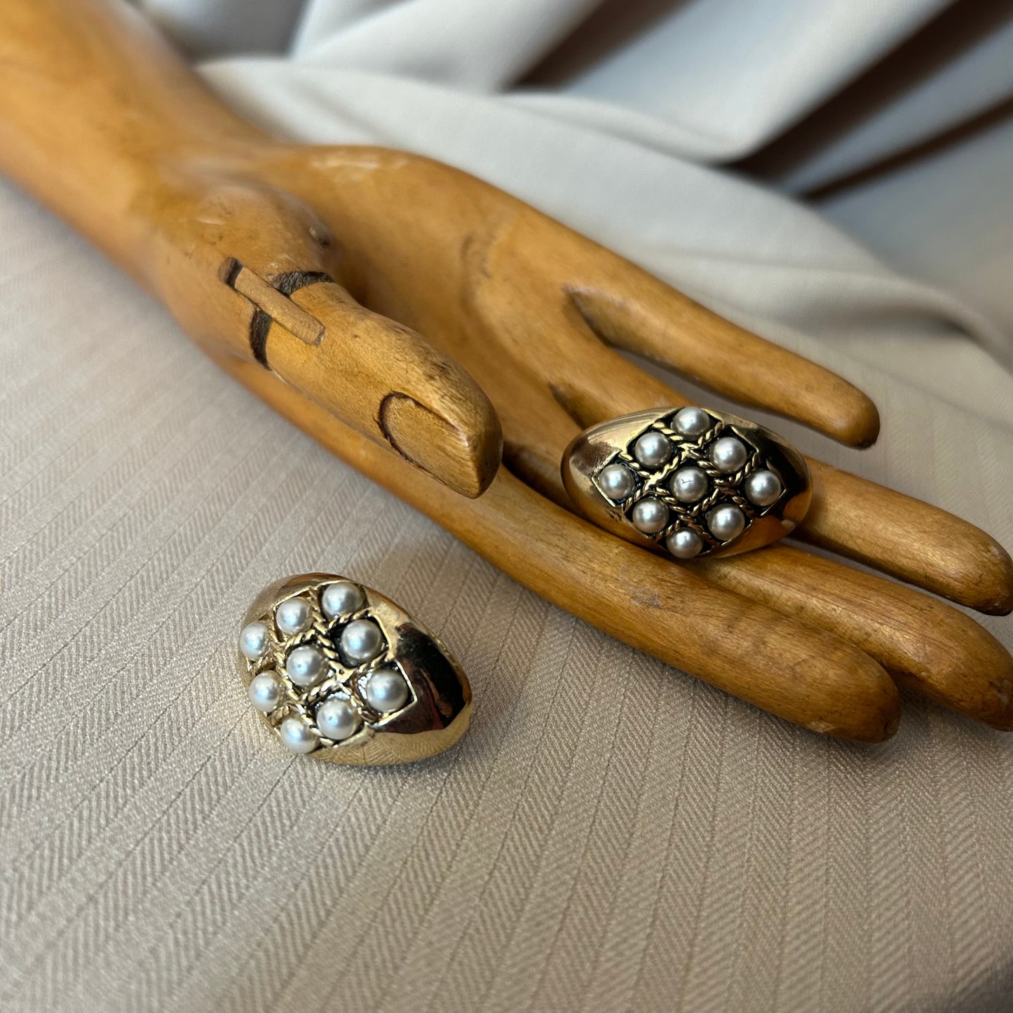 French Faux Pearl Clip On