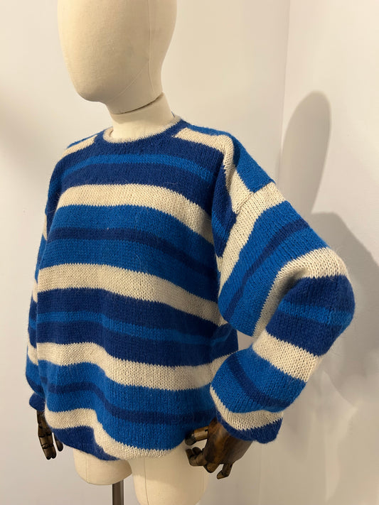 Blue Stripe Knitted Jumper