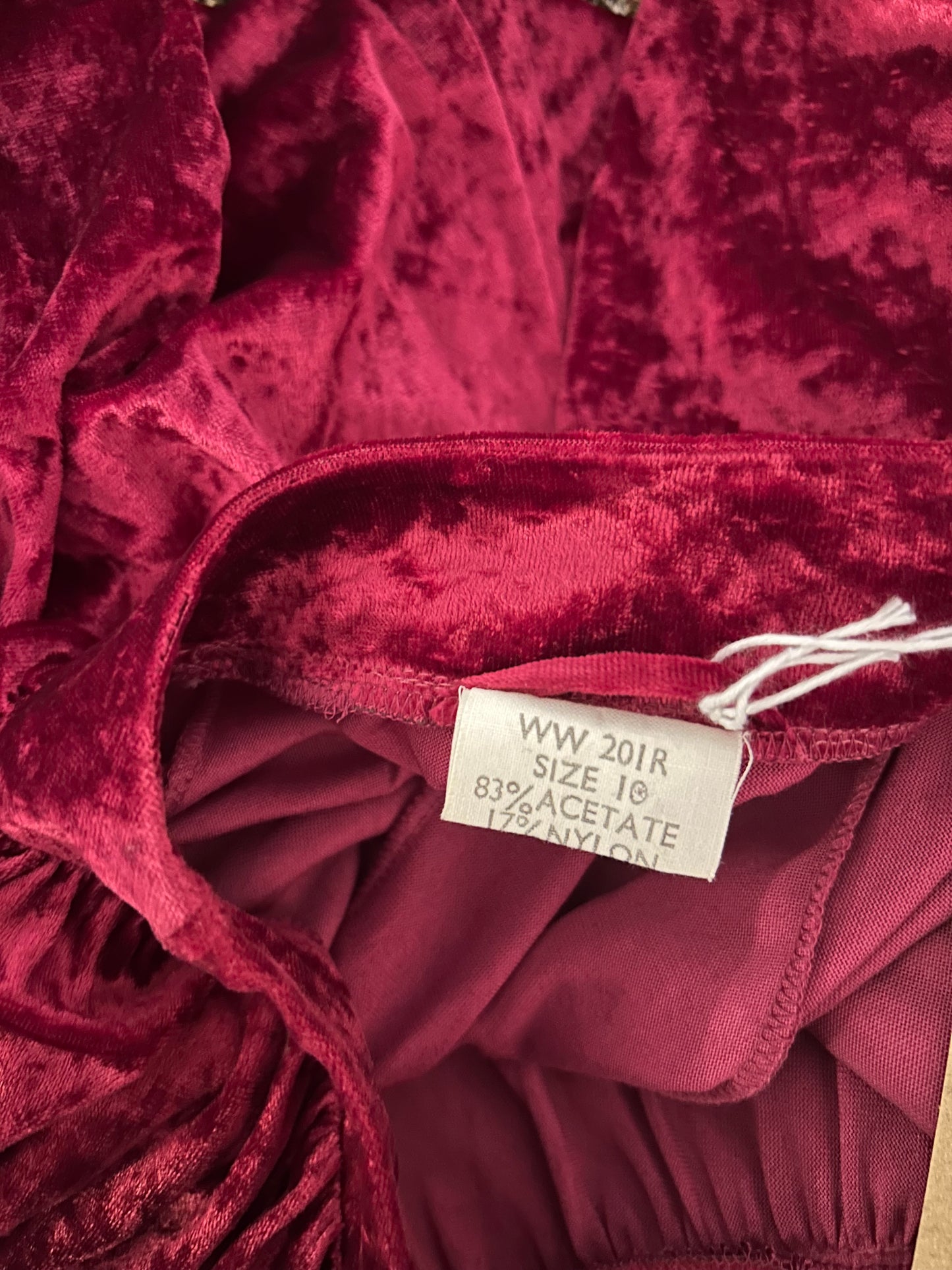 Crushed Velour Smock Dress