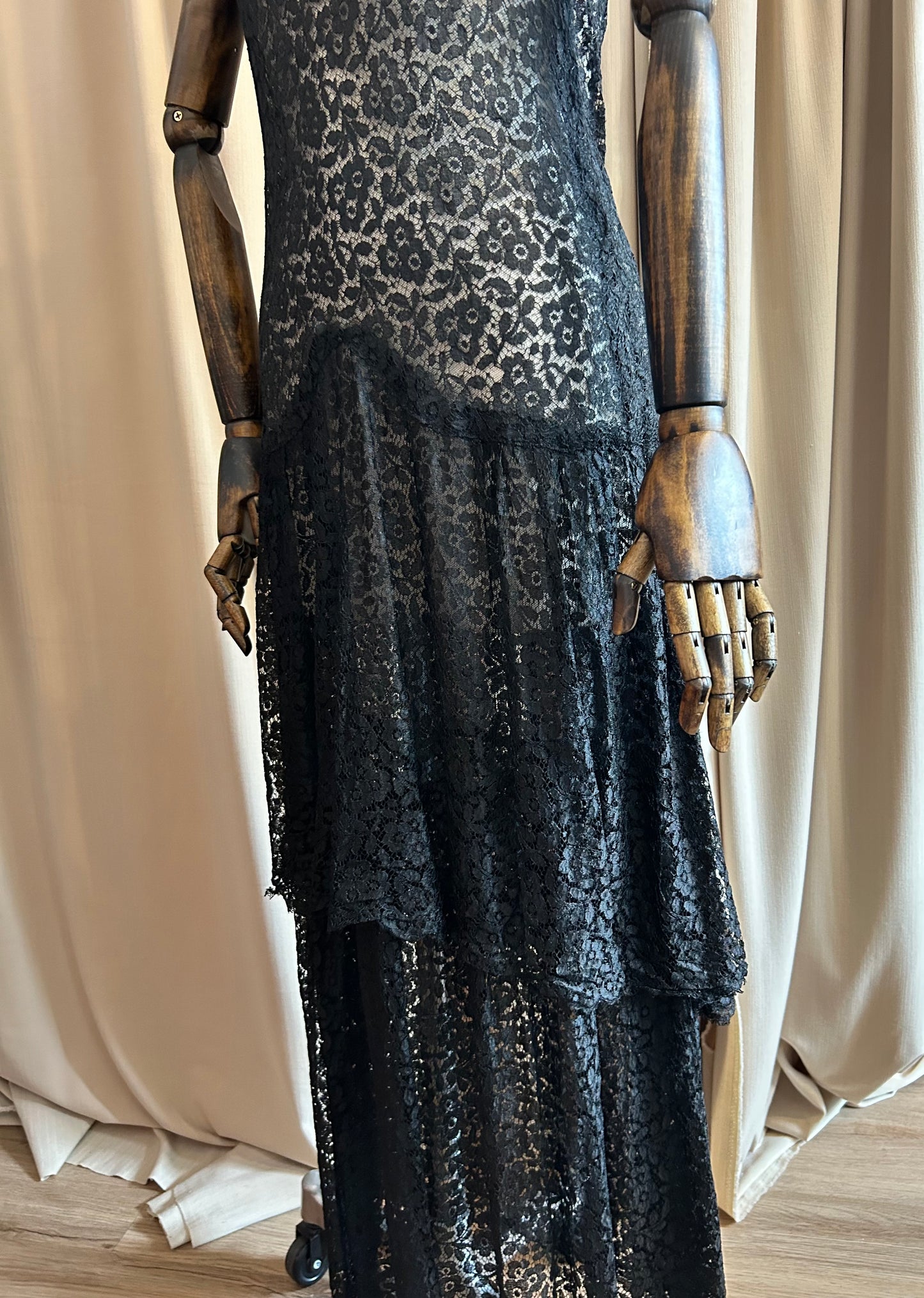 30s Sheer Lace Gown