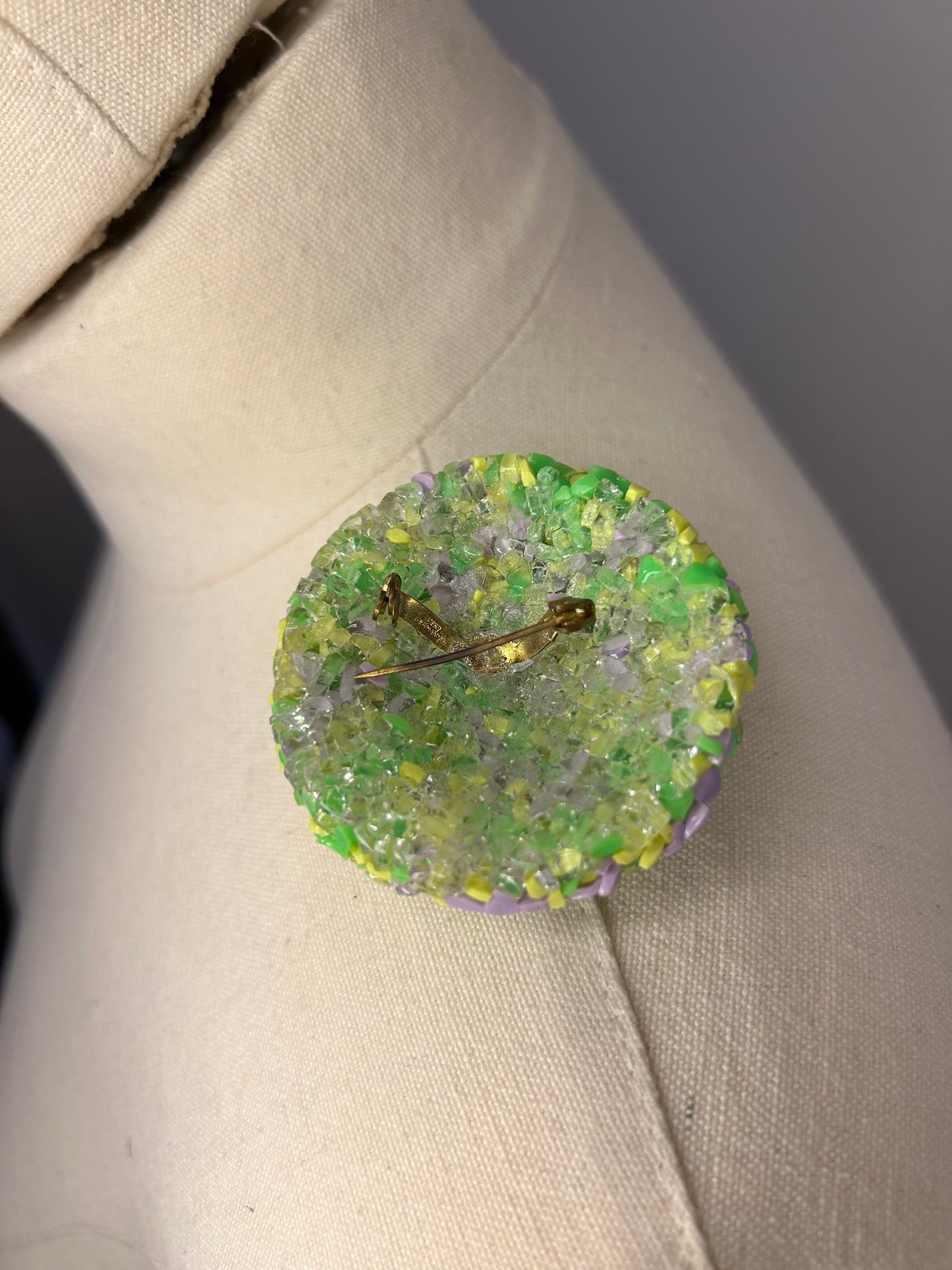 West German Rubber Brooch