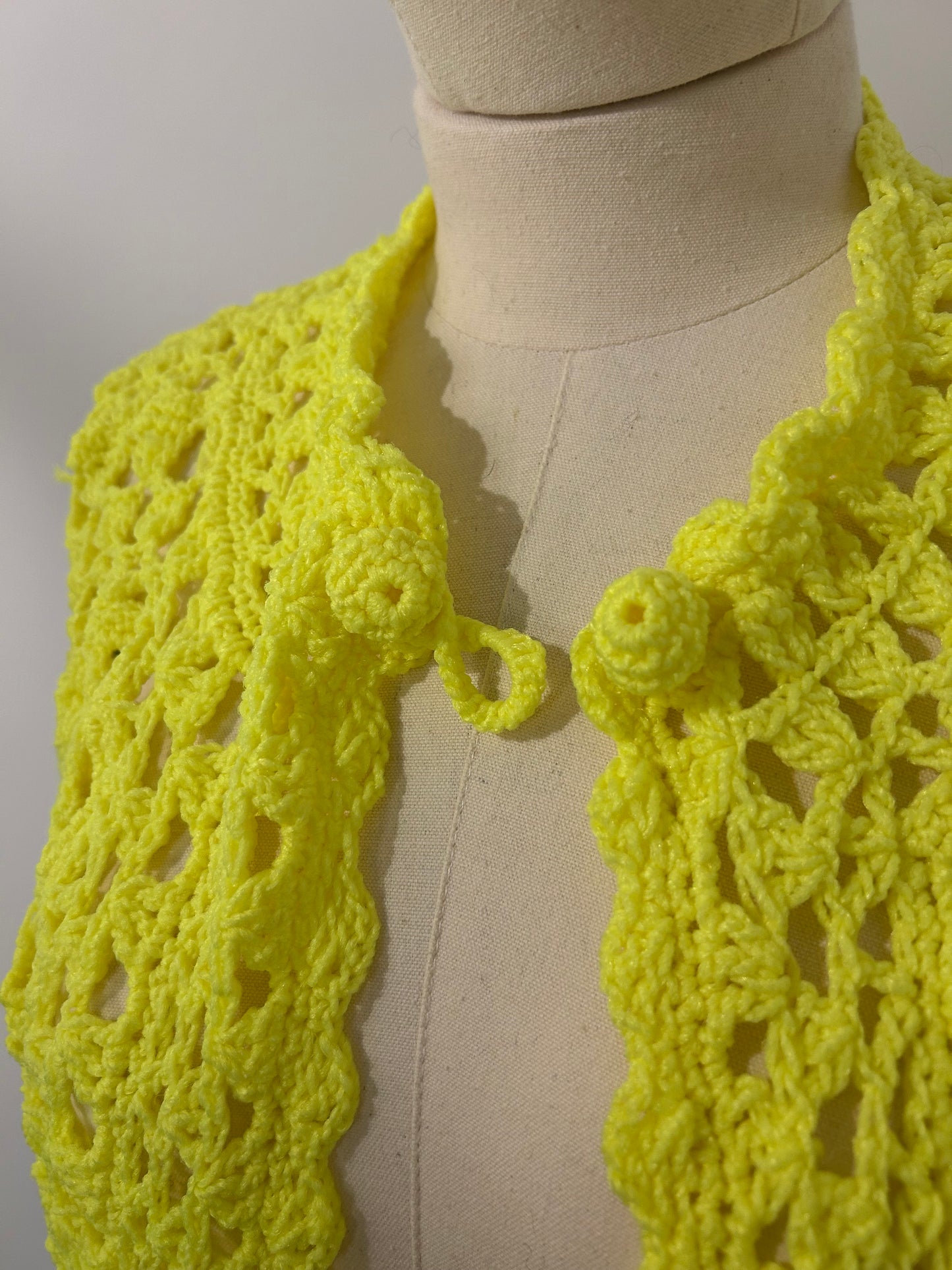 Neon Crochet Cardigan Tank