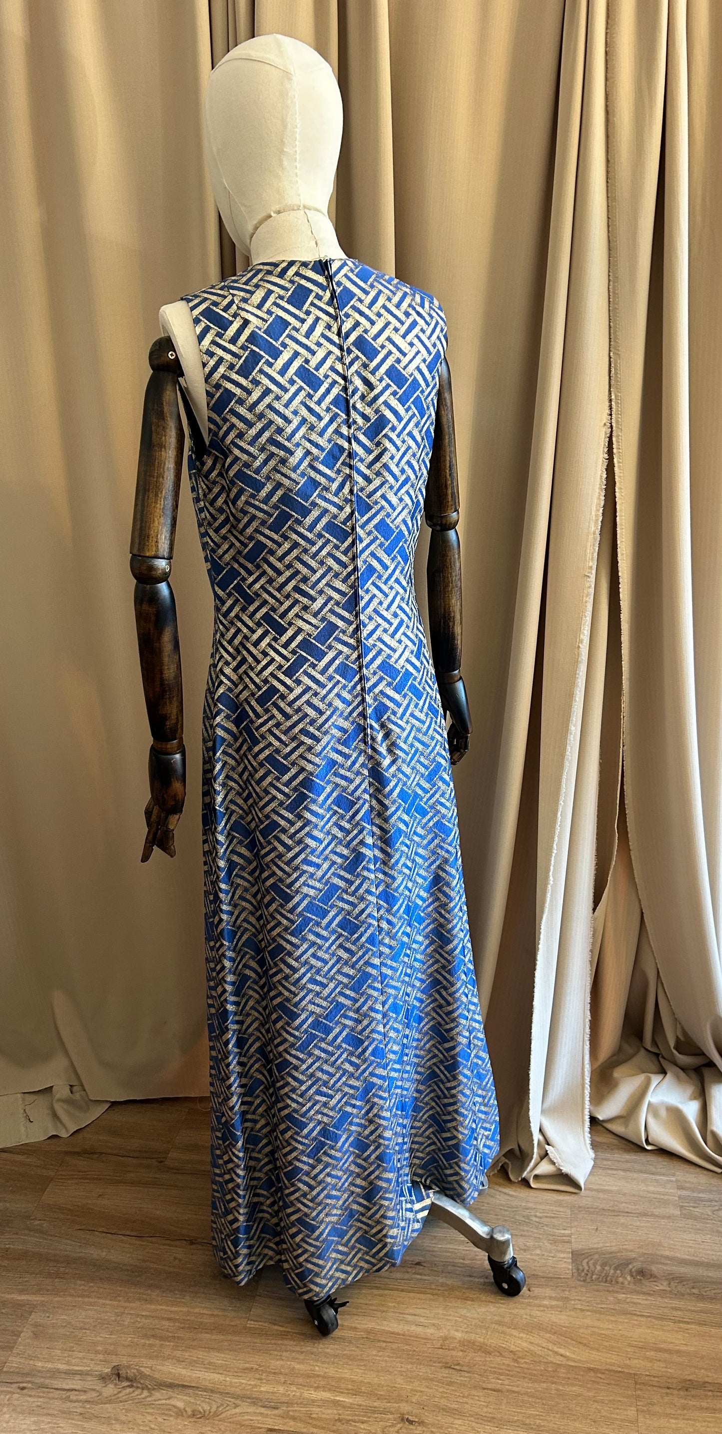 Blue and Gold 60s Gown