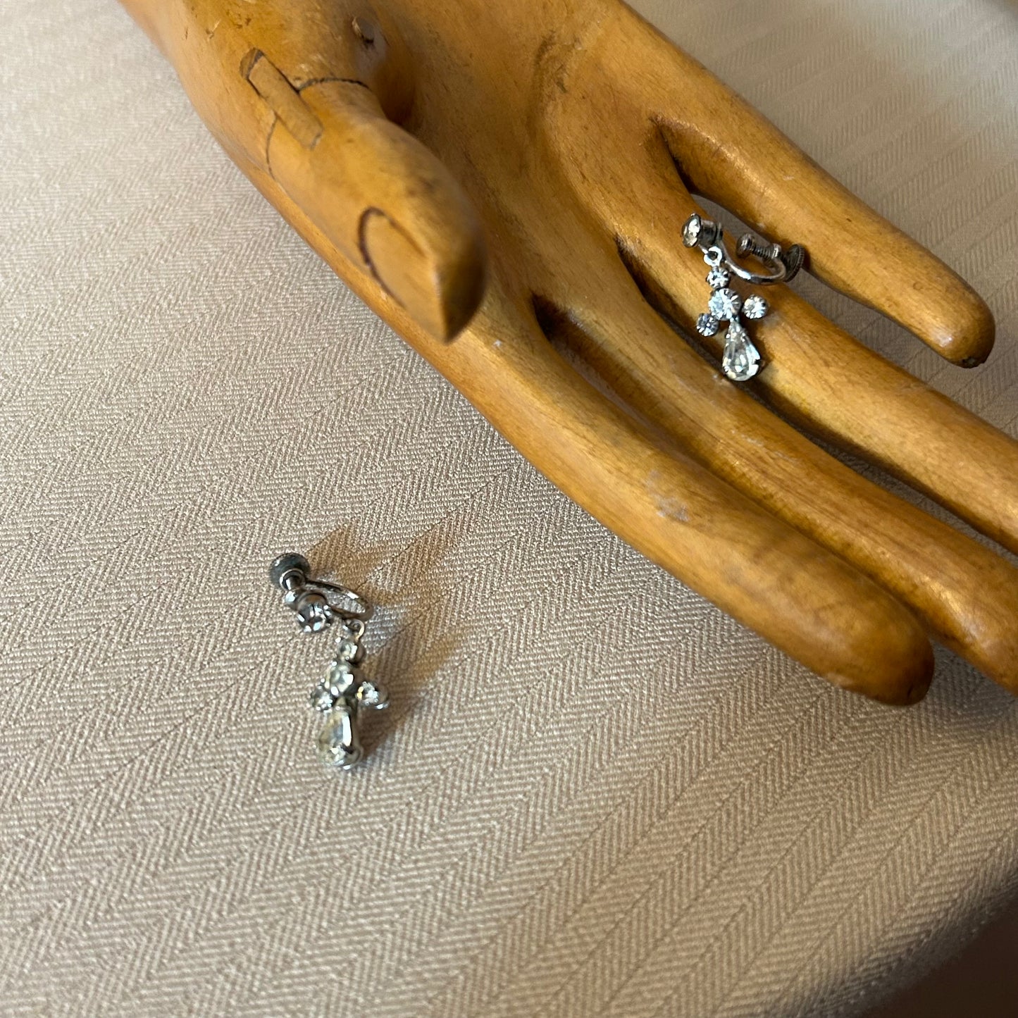 Rhinestone Cross Drop Earrings
