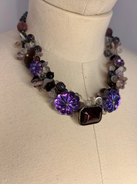Purple Beaded Necklace