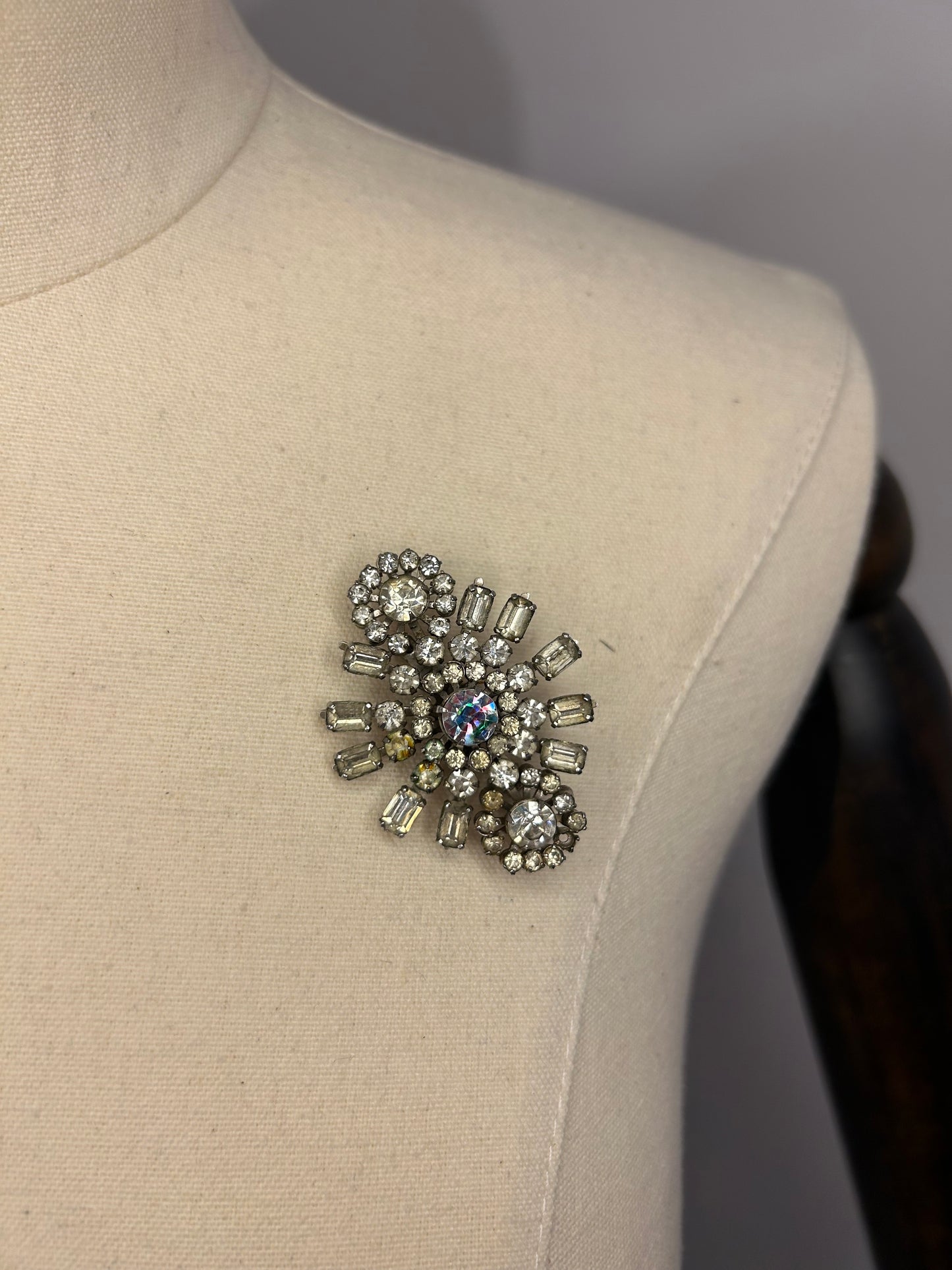 Diamanté Burst Brooch