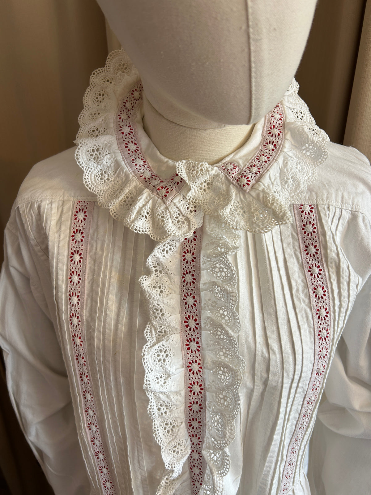 French Nightgown with Red Banding