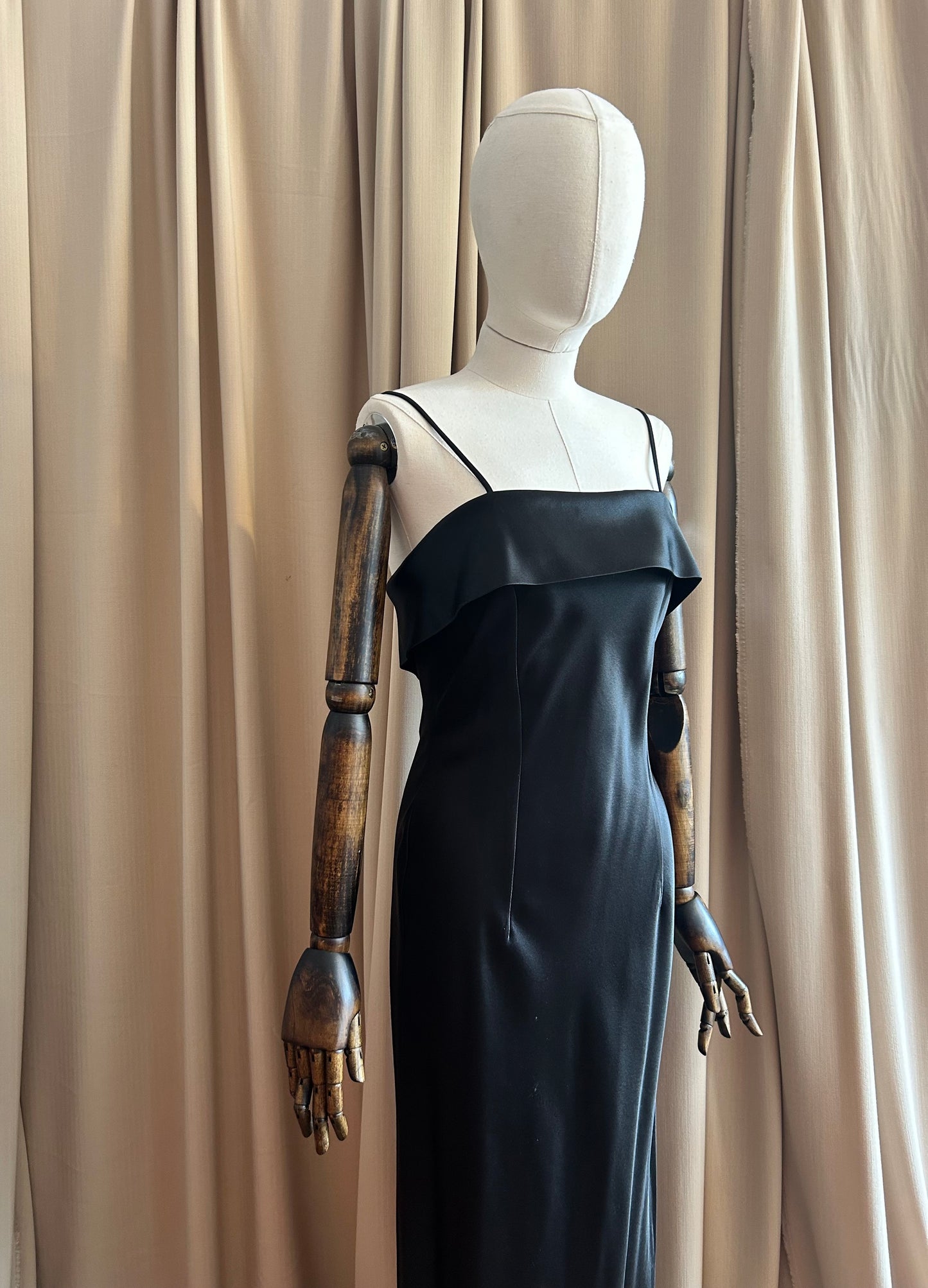Black Satin Gown