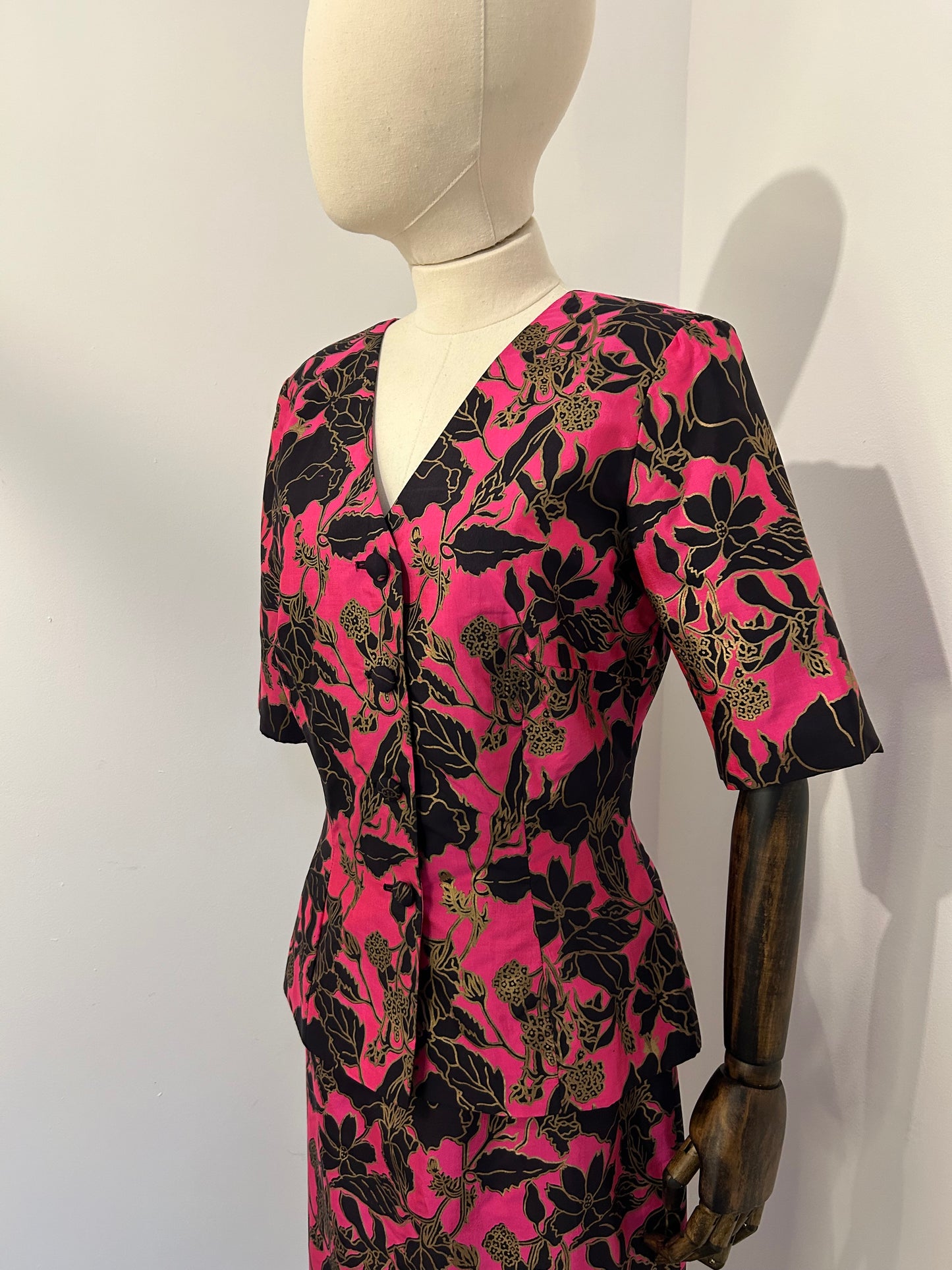 Hot Pink Floral Two Piece